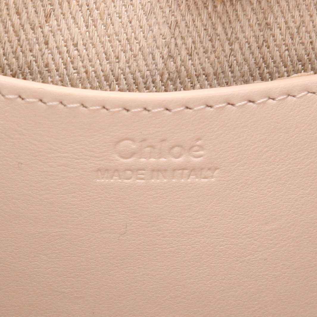 Sac bandoulière Chloé  Tess en cuir rose-pale - Detail D2