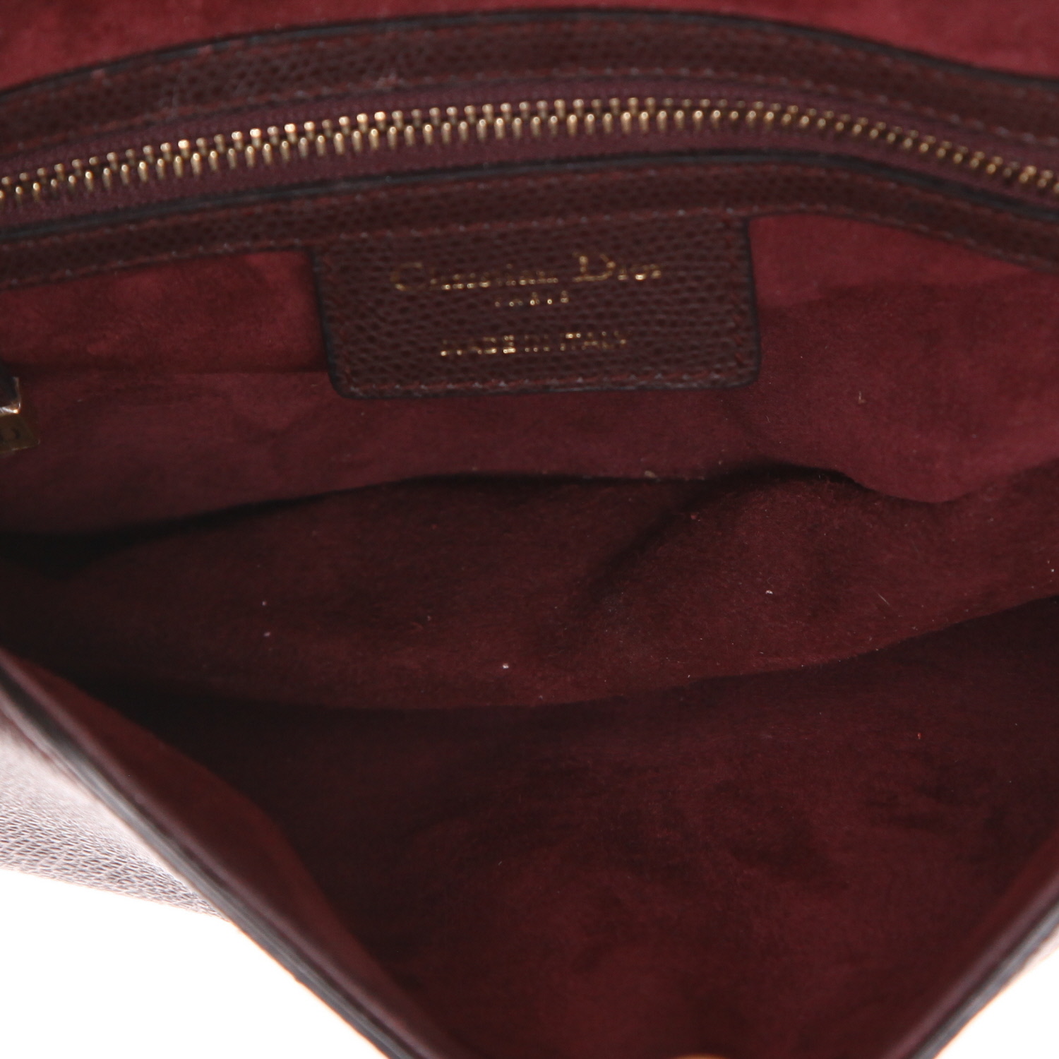 Borsa Dior  Saddle in pelle martellata bordeaux - Detail D3