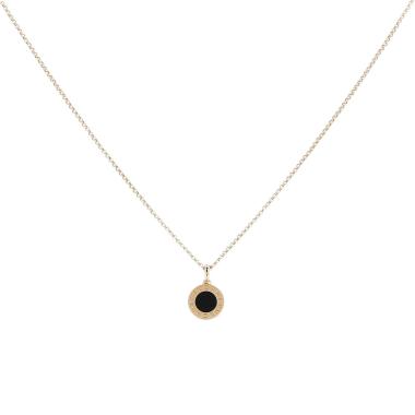Bulgari Bulgari Bulgari pendant in yellow gold and onyx