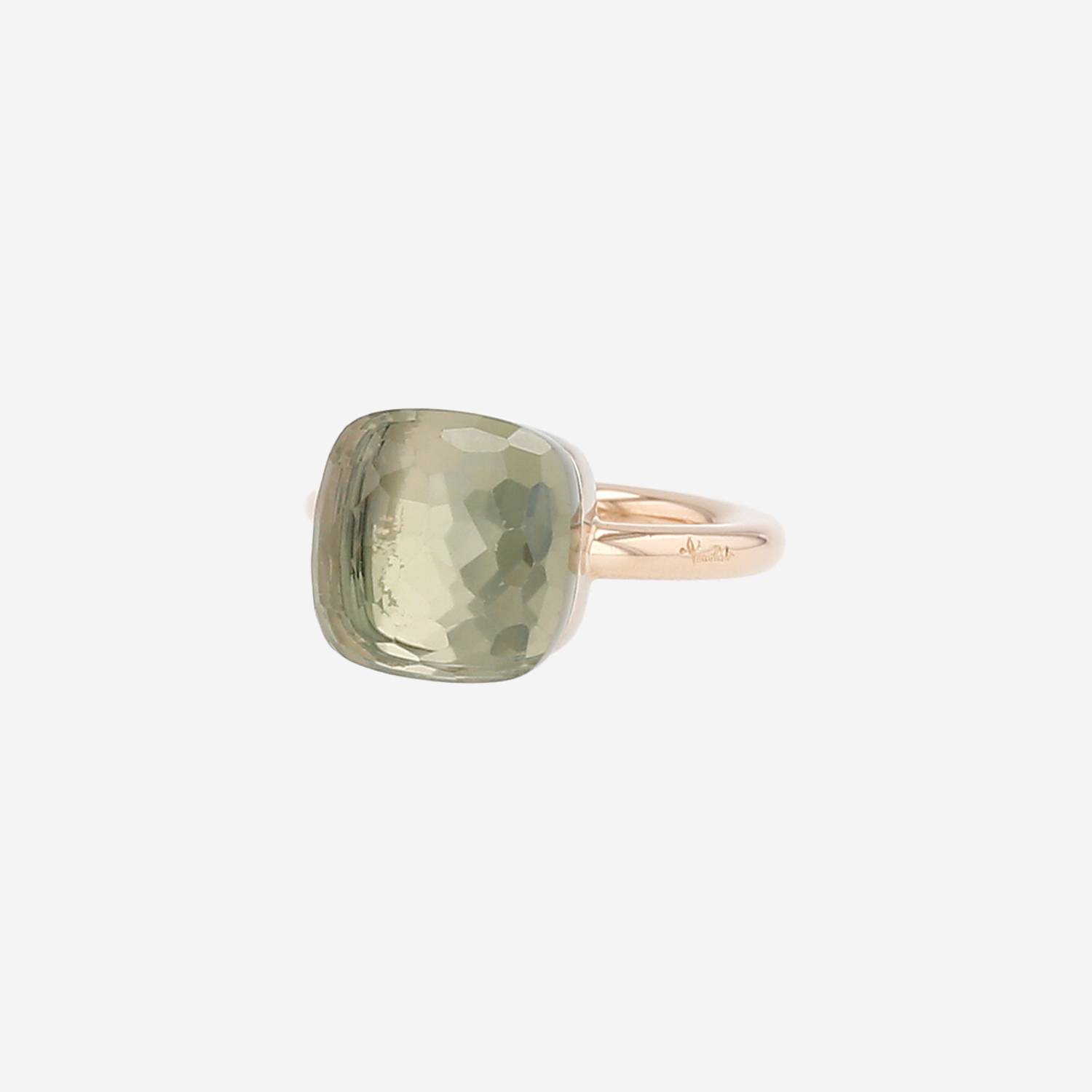 Pomellato Nudo Maxi ring in pink gold and quartz