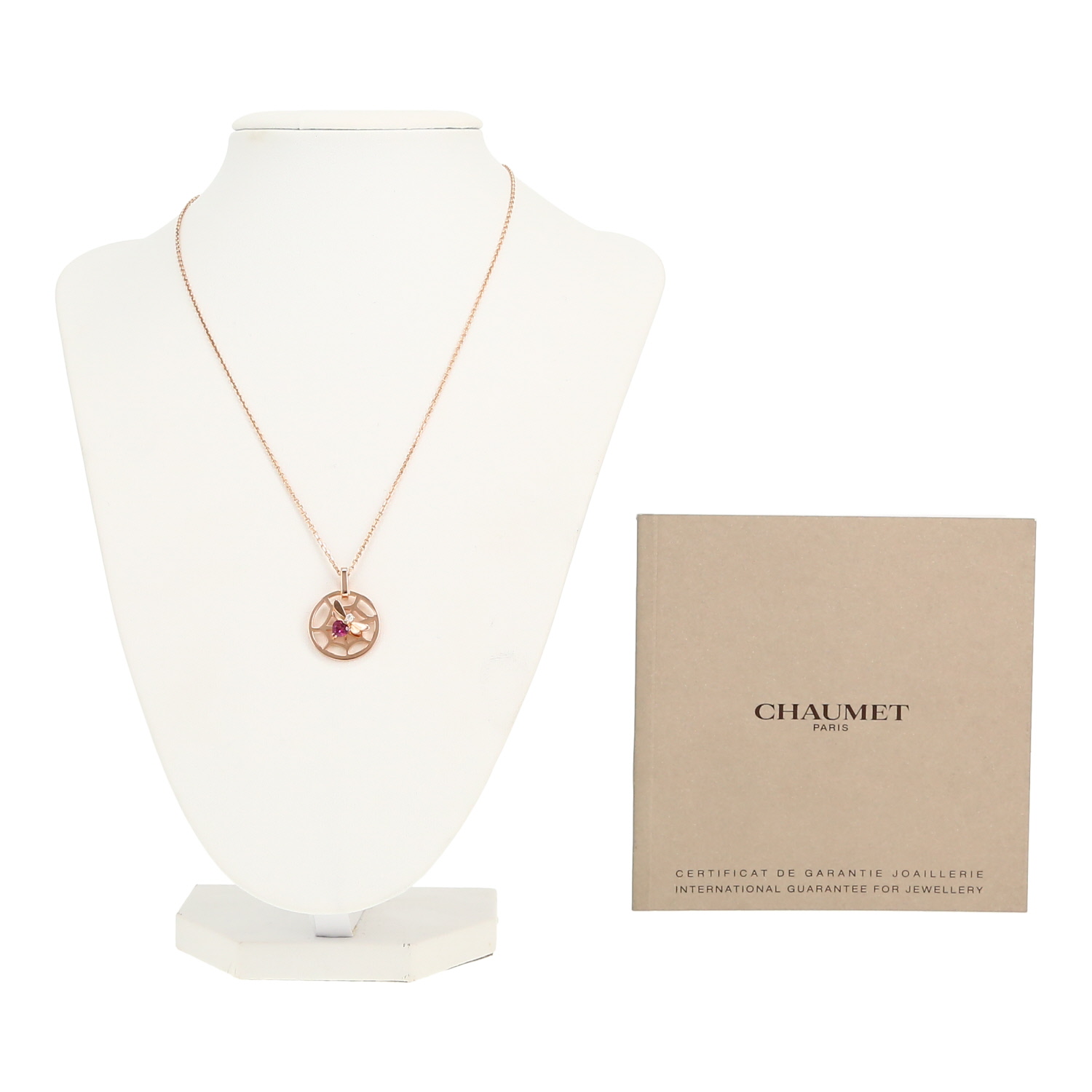 Collier Chaumet Attrape Moi Si Tu M'Aimes en or rose, améthyste et diamant - Detail D2