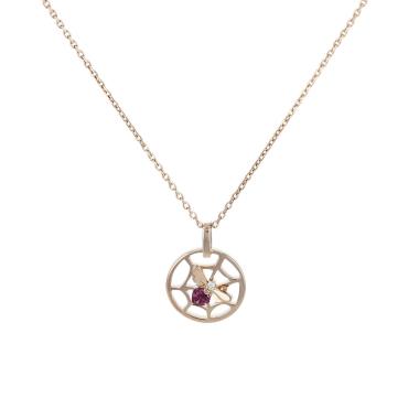 Collier Chaumet Attrape Moi Si Tu M'Aimes en or rose, améthyste et diamant