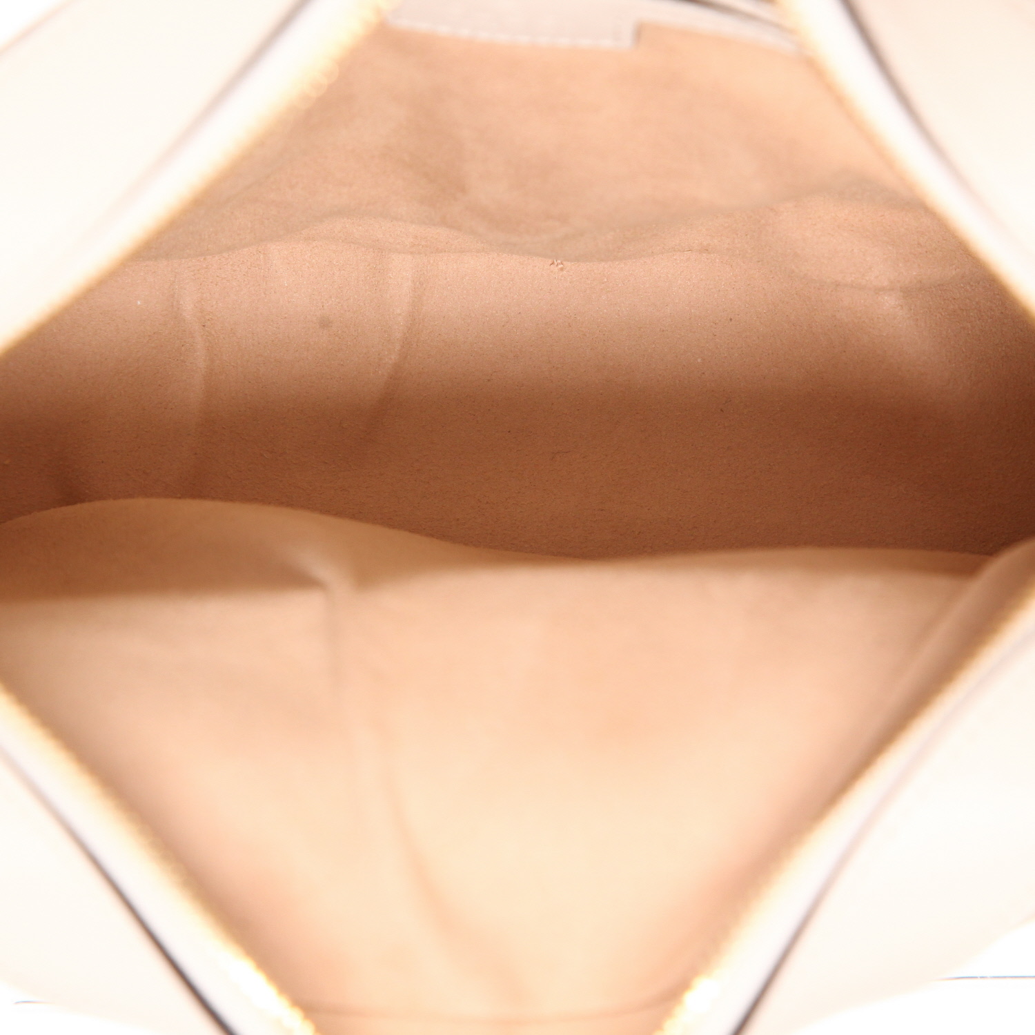 Sac bandoulière Gucci  1955 Horsebit en toile sûpreme GG beige et cuir blanc - Detail D3