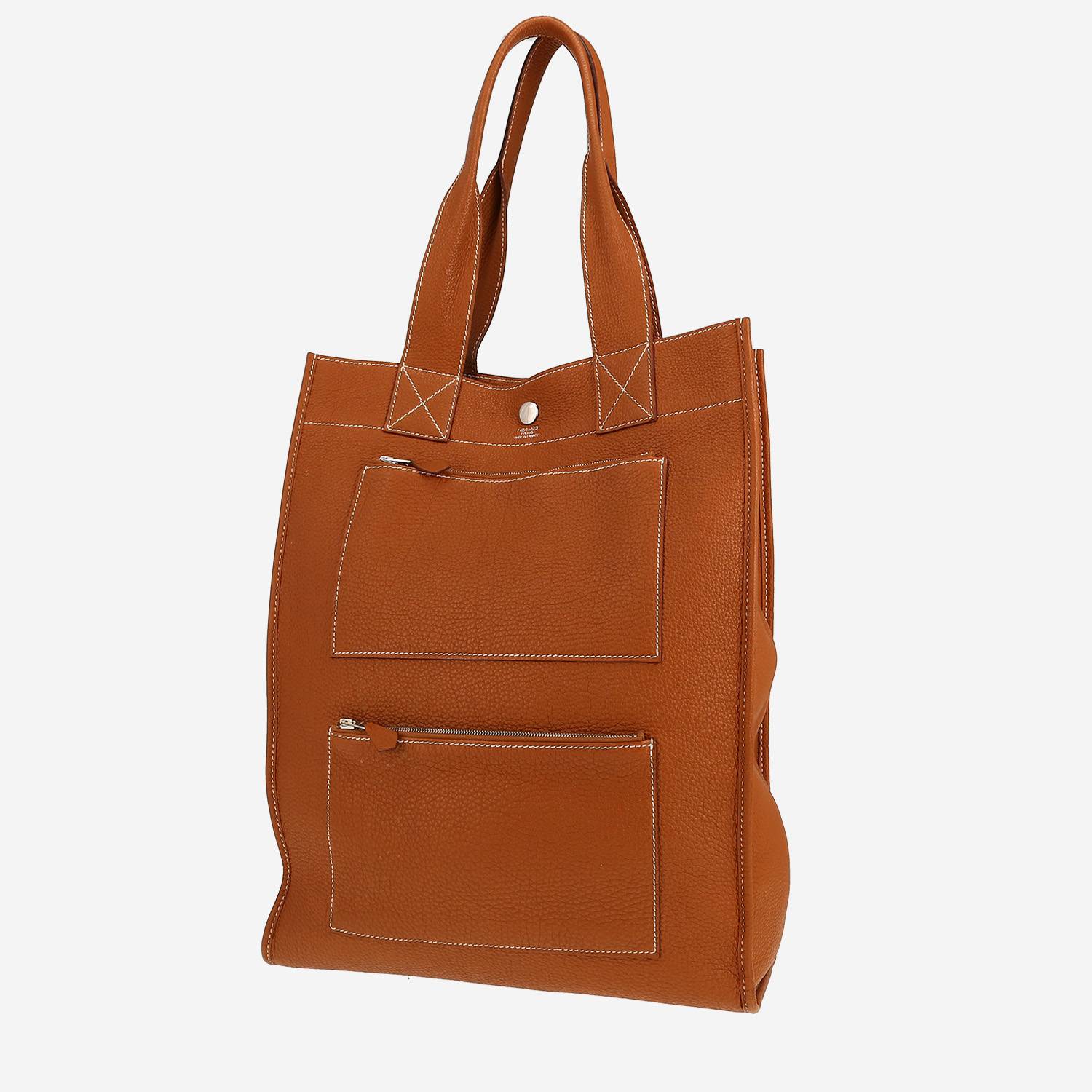 Sac à main Hermès   en cuir togo gold