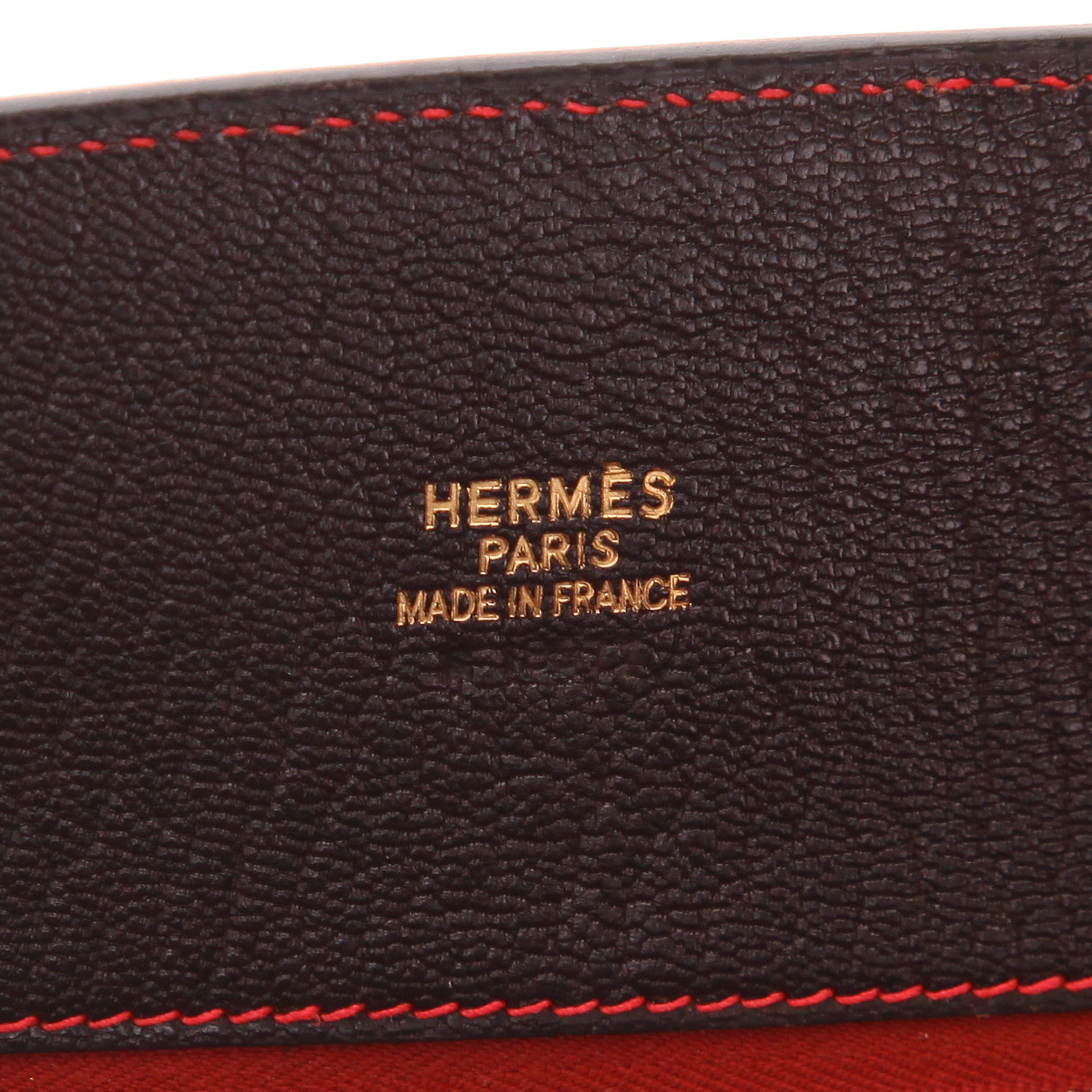 Sac à main Hermès  White Bus en chevre marron - Detail D2