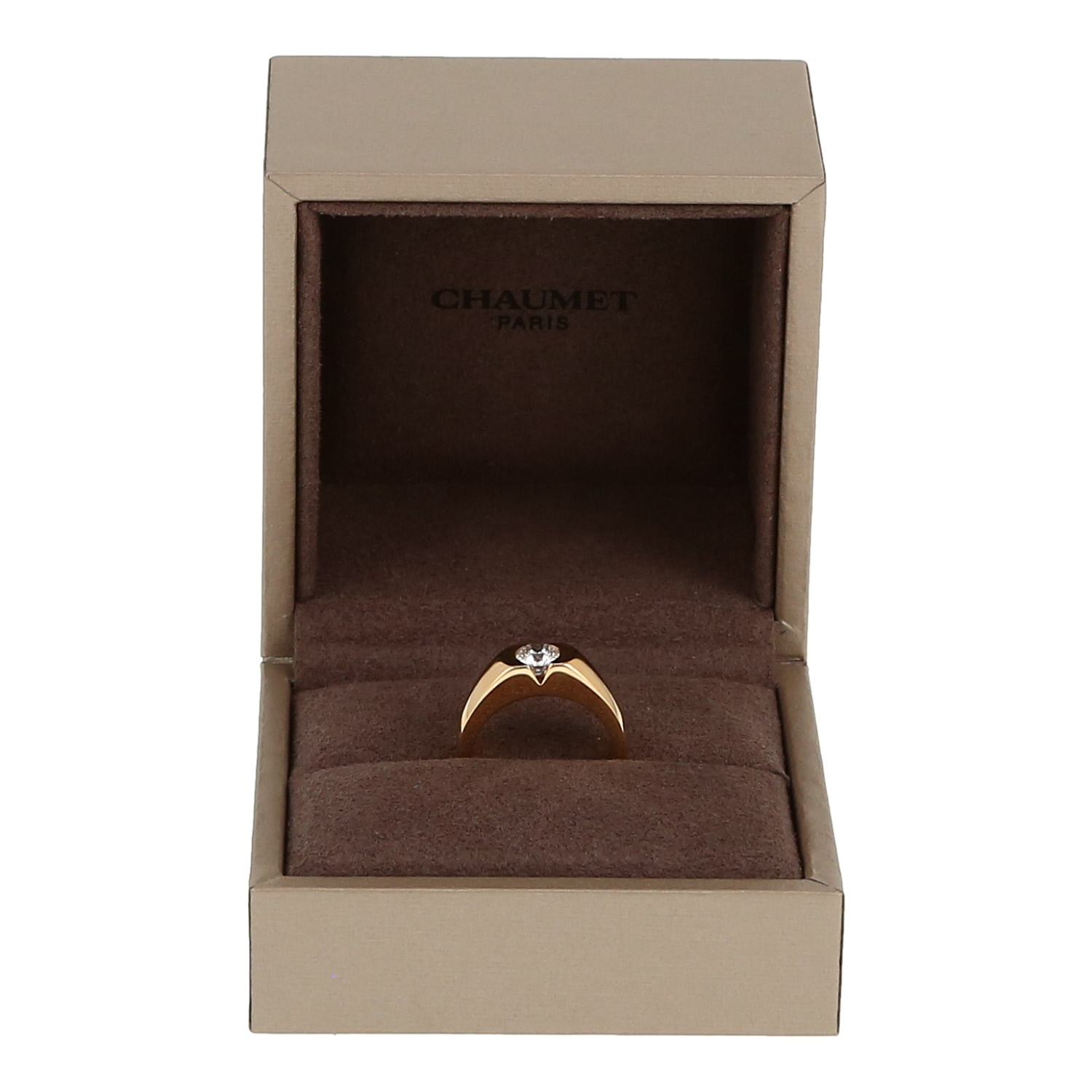 Chaumet  ring in yellow gold and diamond - Detail D2