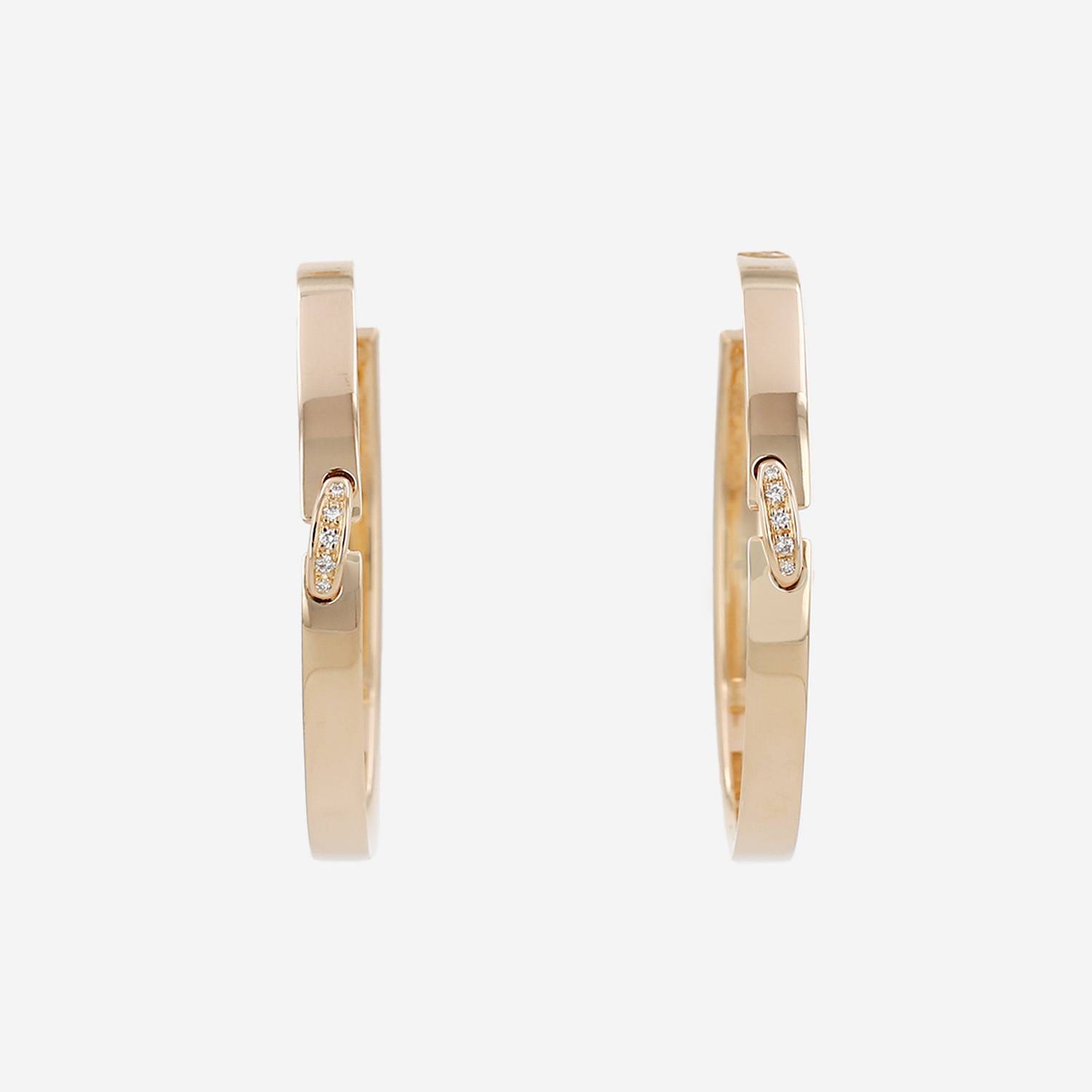 Chaumet Lien earrings in yellow gold and diamonds