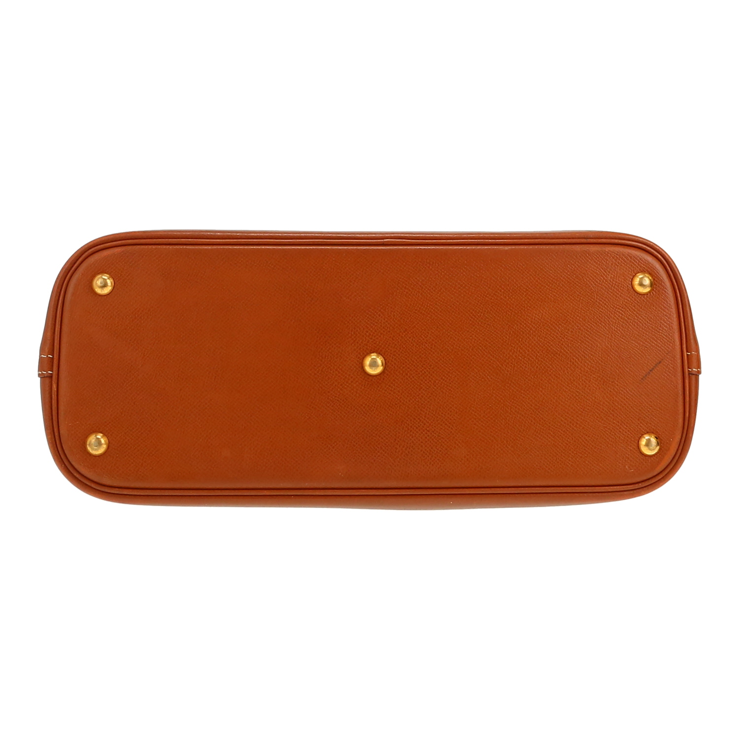 Bolso de mano Hermès  Bolide 35 cm en cuero Courchevel color oro - Detail D1