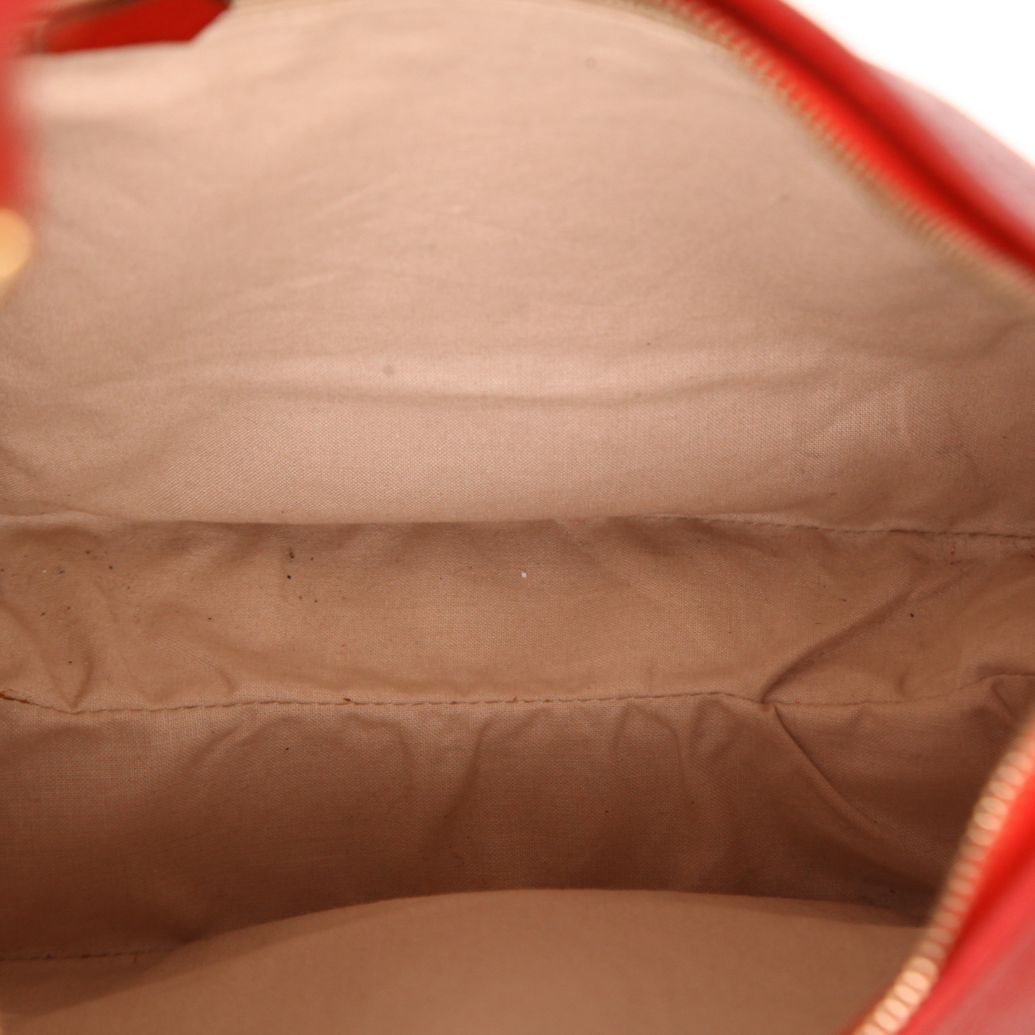 Bolso de mano Hermès  Goya en cuero togo rojo - Detail D3