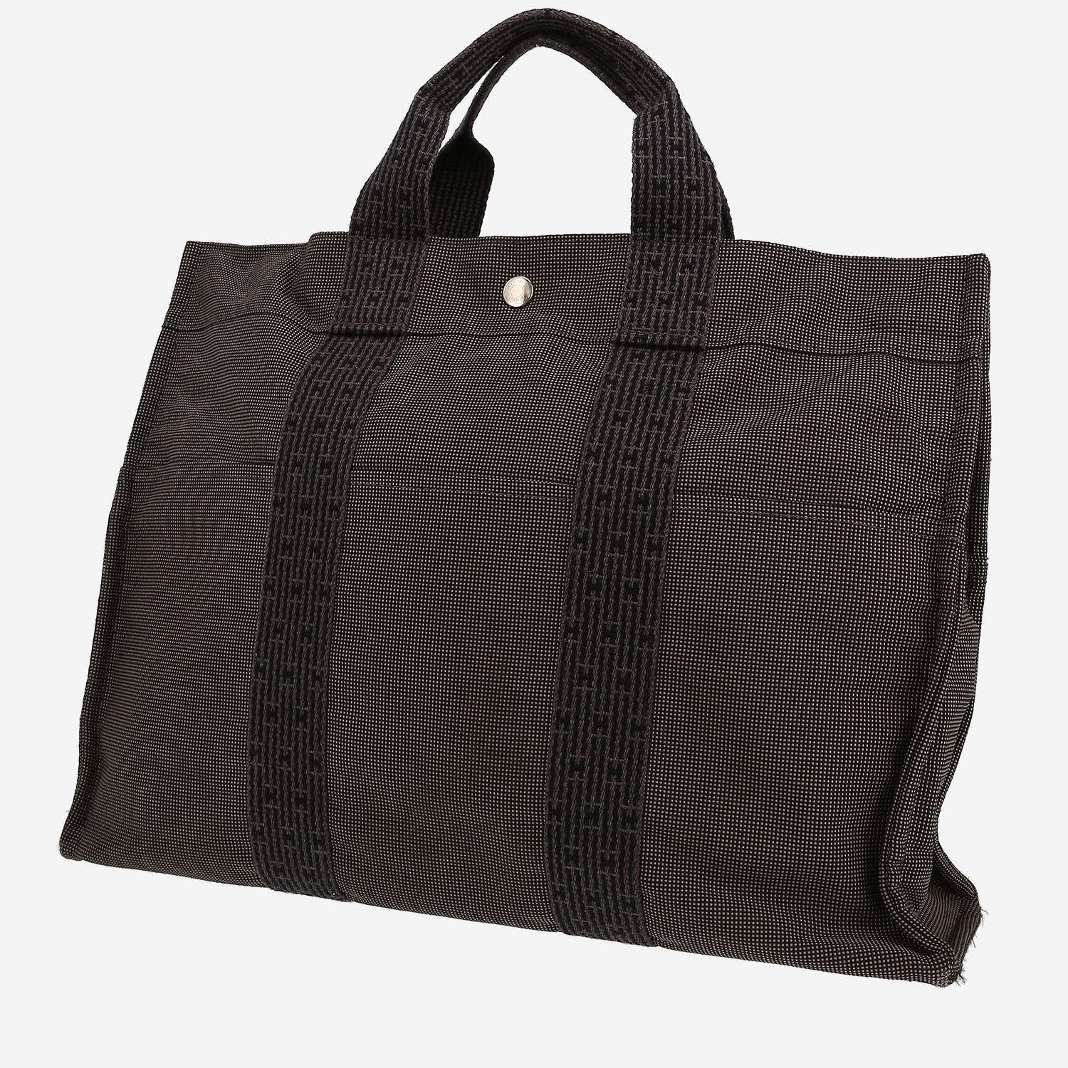 Hermès  Toto Bag - Shop Bag handbag  in grey canvas