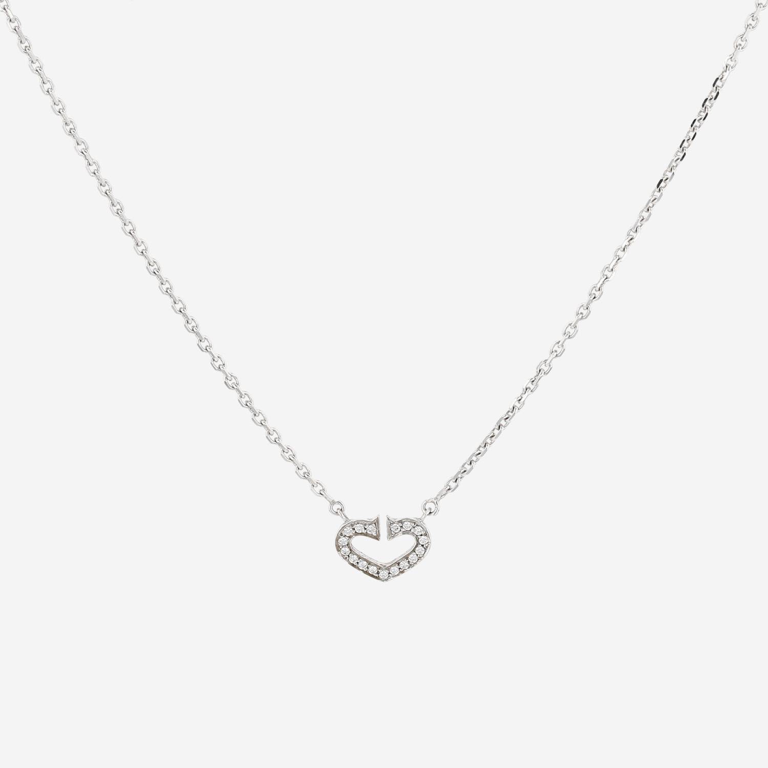 Collier Cartier C de Cartier en or blanc et diamants