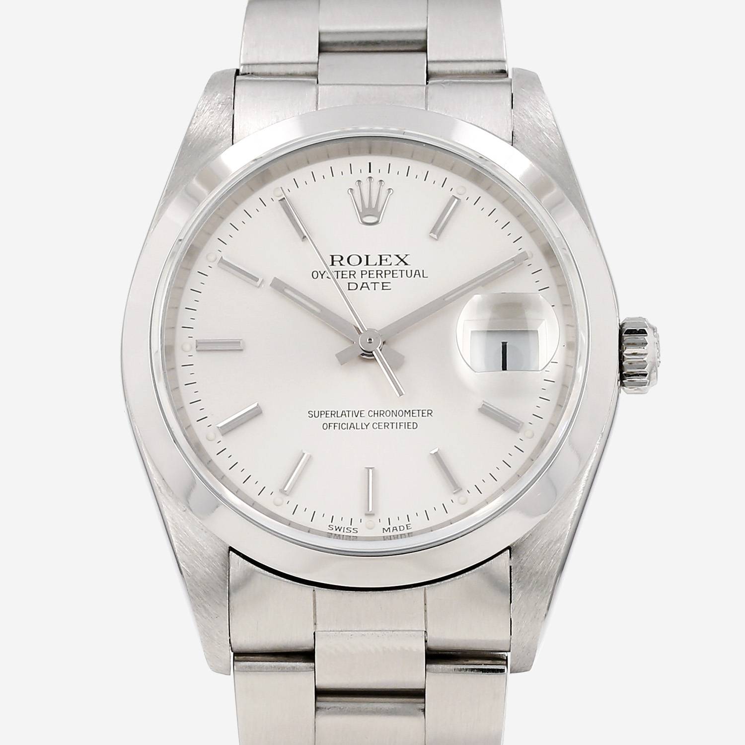 Montre Rolex Oyster Perpetual Date en acier Ref: Rolex - 15200  Vers 2000