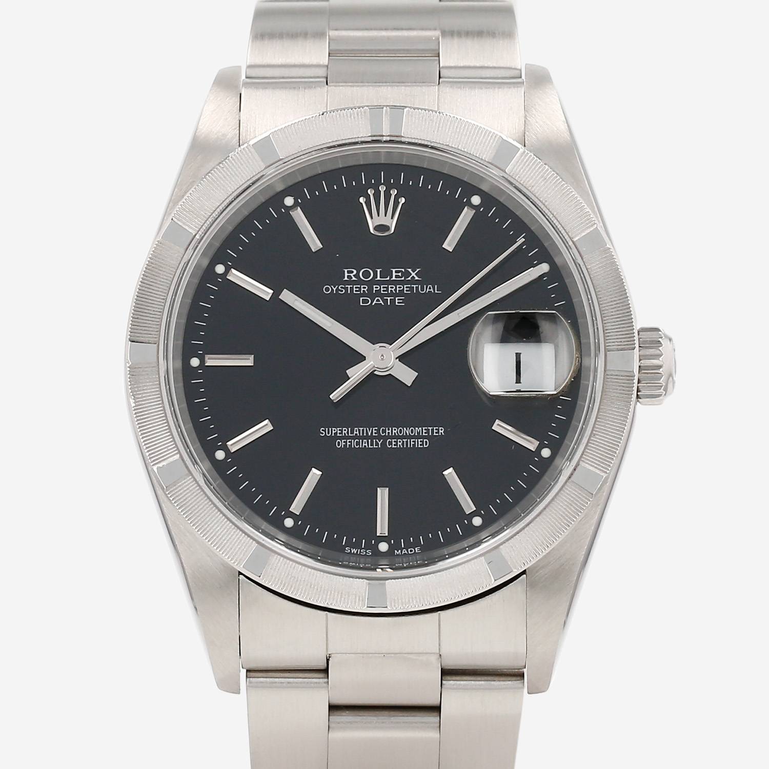 Rolex Oyster Perpetual Date  in stainless steel Ref: Rolex - 15210  Circa 2002