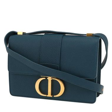 Bolso bandolera Dior  30 Montaigne en cuero granulado azul