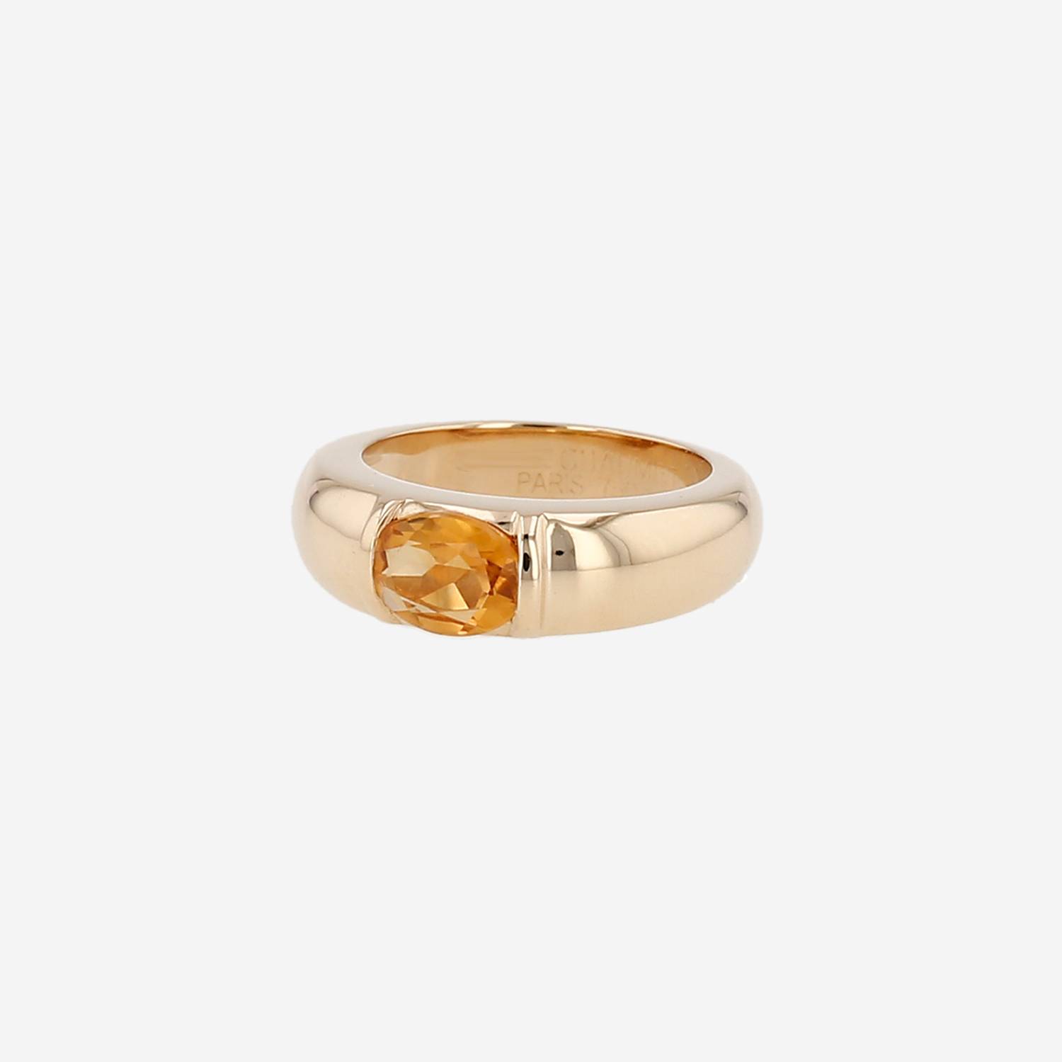 Bague Chaumet  en or jaune et citrine