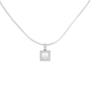 Colgante Chopard Happy Diamonds de oro blanco y diamantes