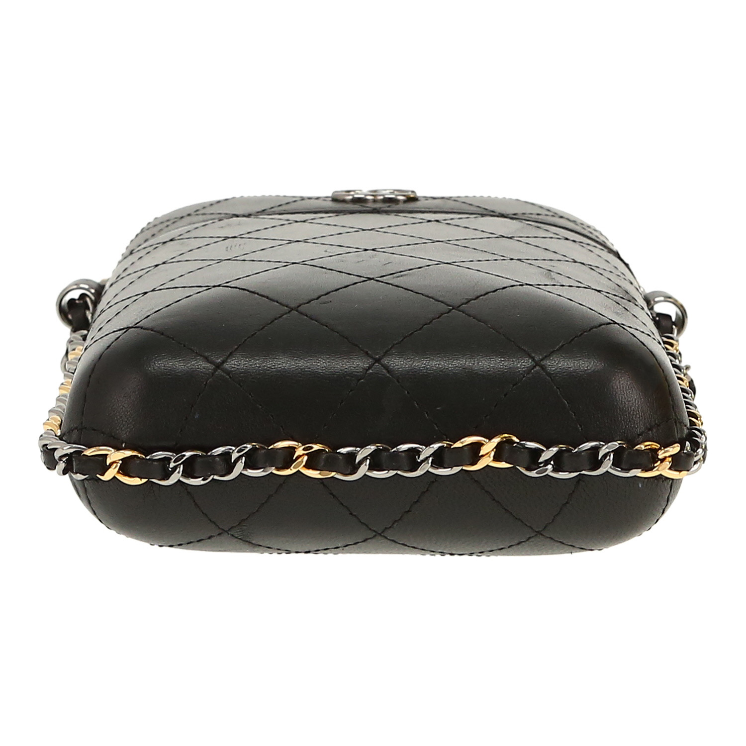 Pochette Chanel   in pelle trapuntata nera - Detail D1