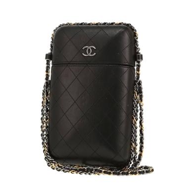 Pochette Chanel   in pelle trapuntata nera