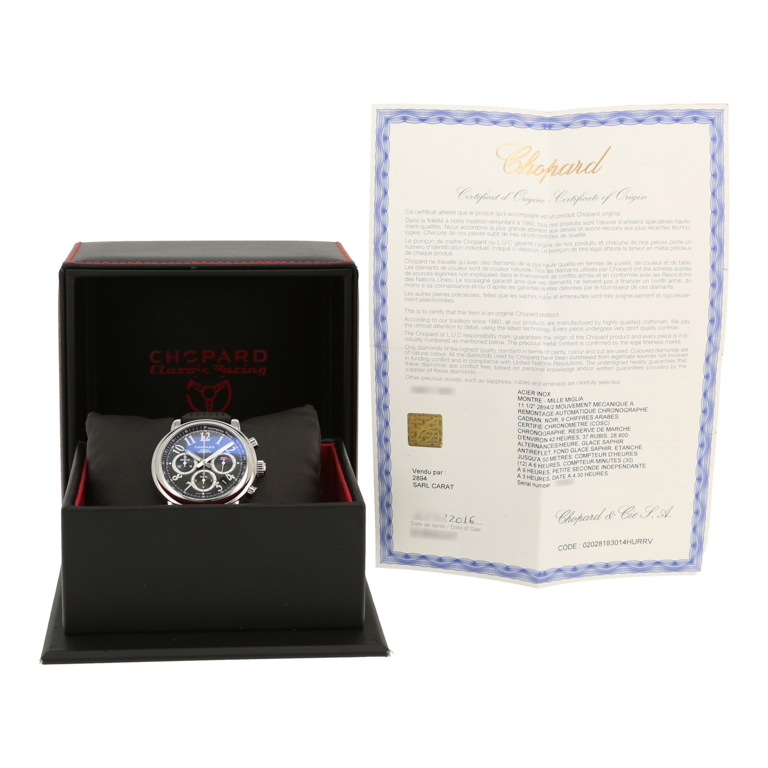 Montre Chopard Mille Miglia en acier Ref: Chopard - 8511  Vers 2016