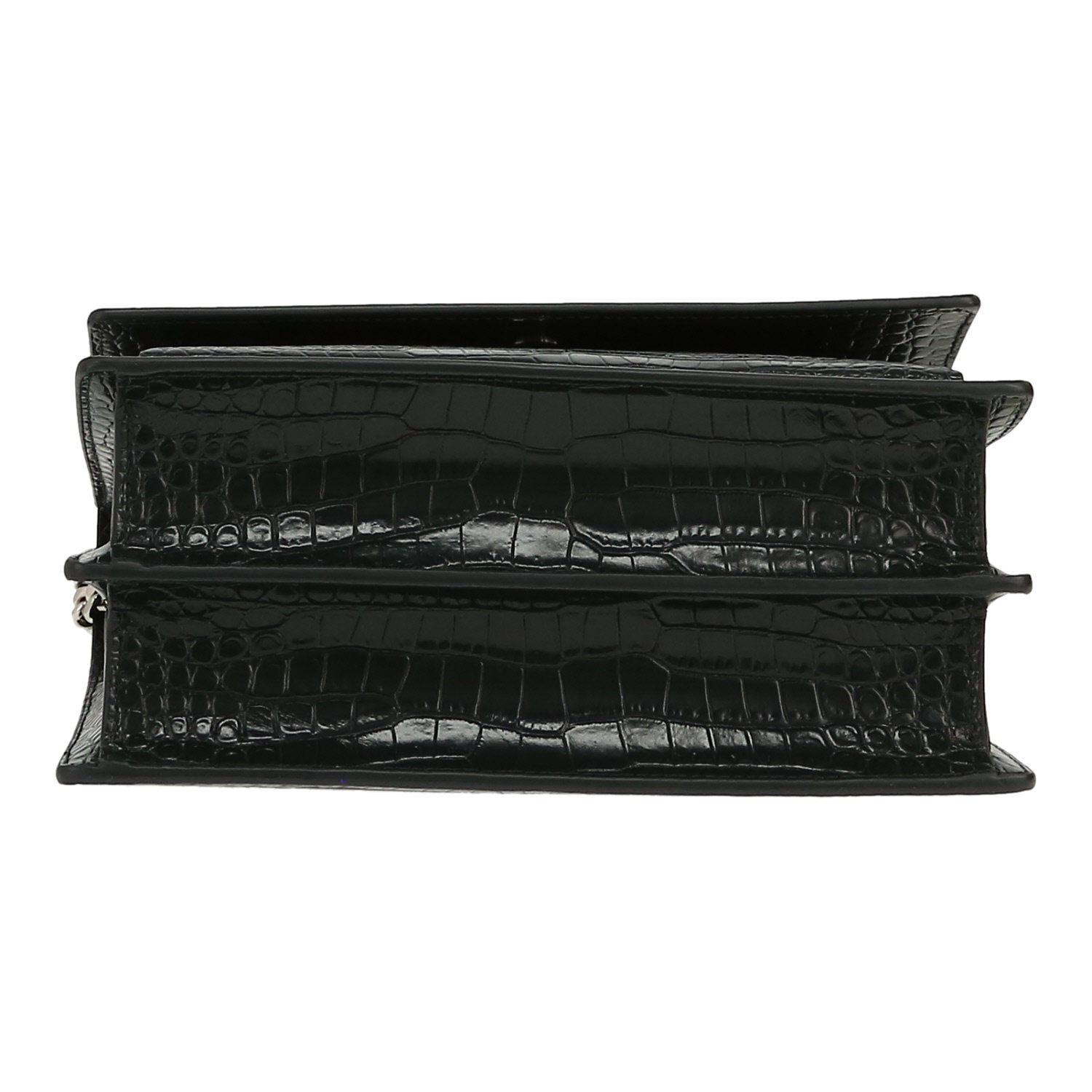 Sac bandoulière Saint Laurent  Sunset en cuir vert - Detail D1