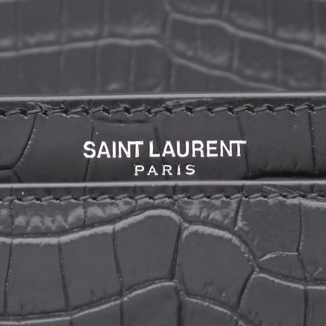 Borsa a tracolla Saint Laurent  Sunset in pelle verde - Detail D2