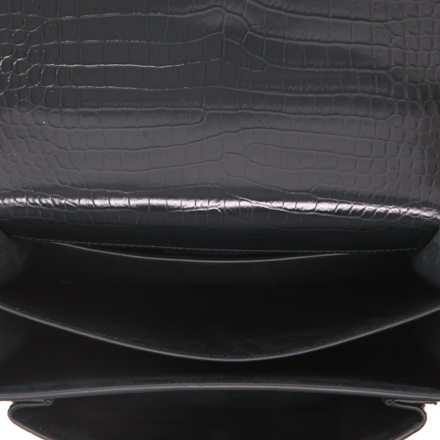 Bolso bandolera Saint Laurent  Sunset en cuero verde - Detail D3