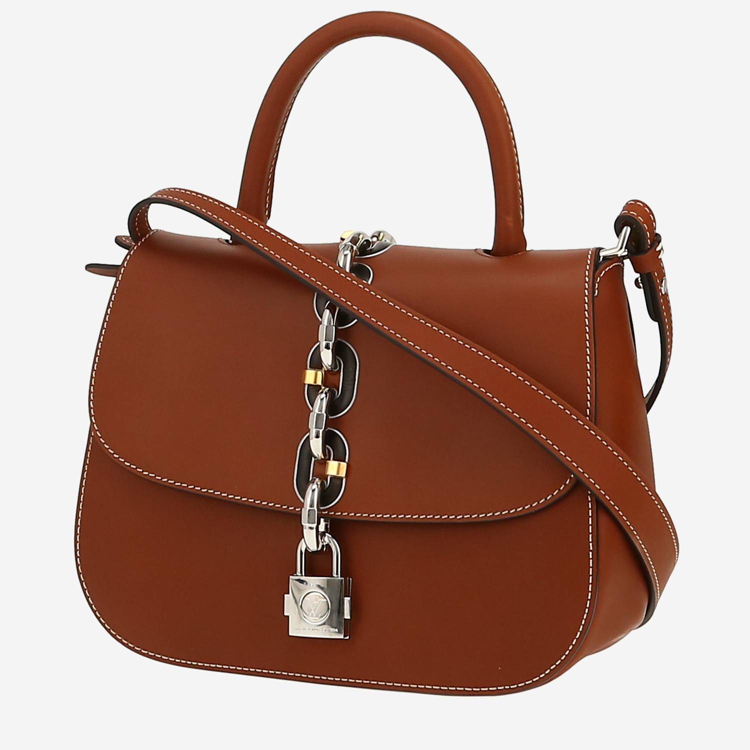 Sac bandoulière Louis Vuitton  Chain It en cuir marron