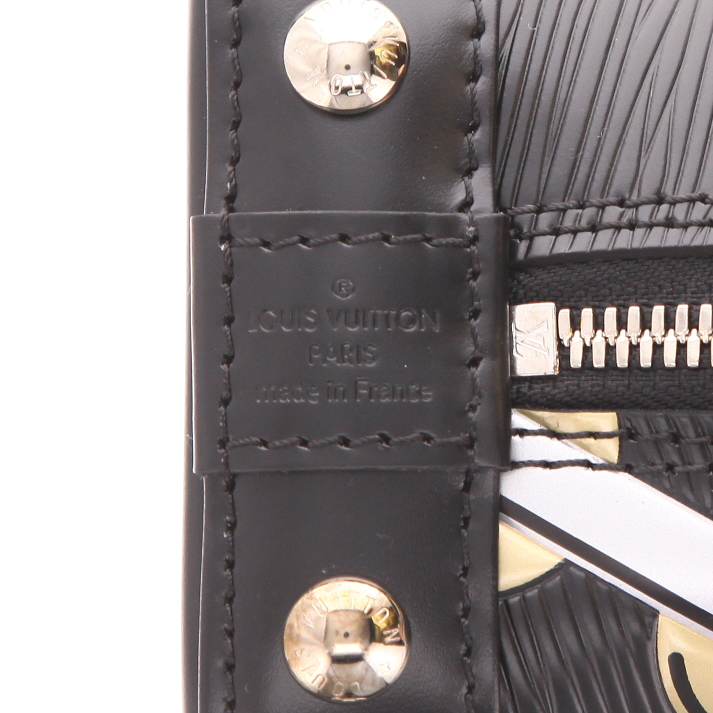 Sac à main Louis Vuitton  Alma Editions Limitées en cuir épi noir - Detail D2