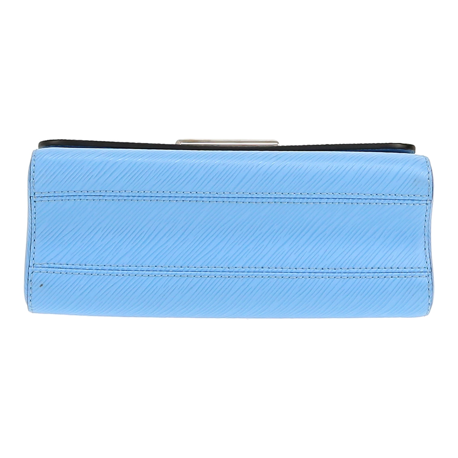 Bolso bandolera Louis Vuitton  Twist modelo mediano  en cuero Epi azul - Detail D1