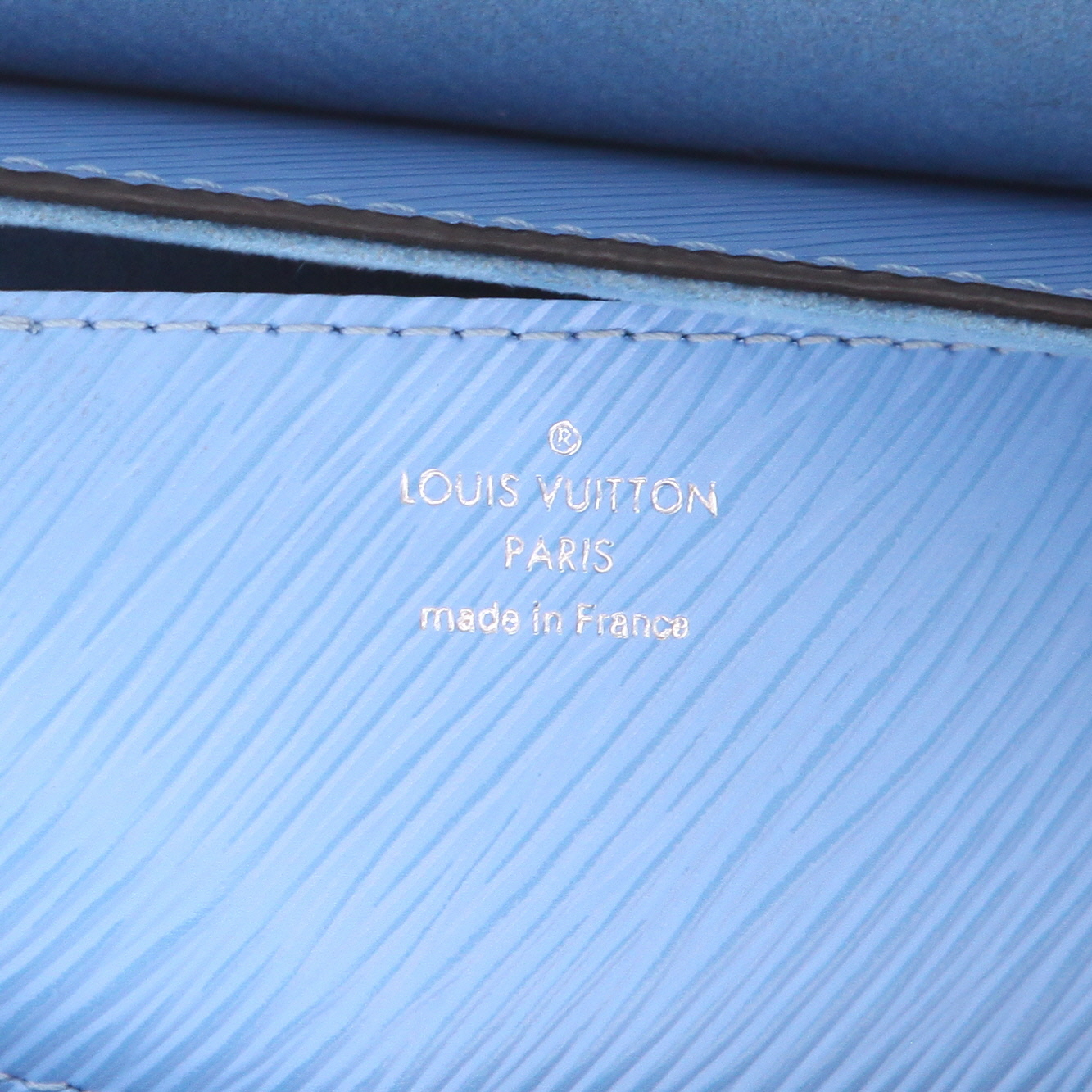 Borsa a tracolla Louis Vuitton  Twist in pelle Epi blu - Detail D2