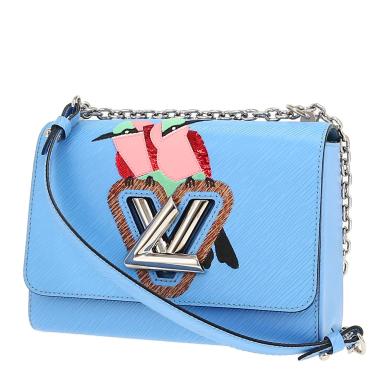 Bolso bandolera Louis Vuitton  Twist en cuero Epi azul
