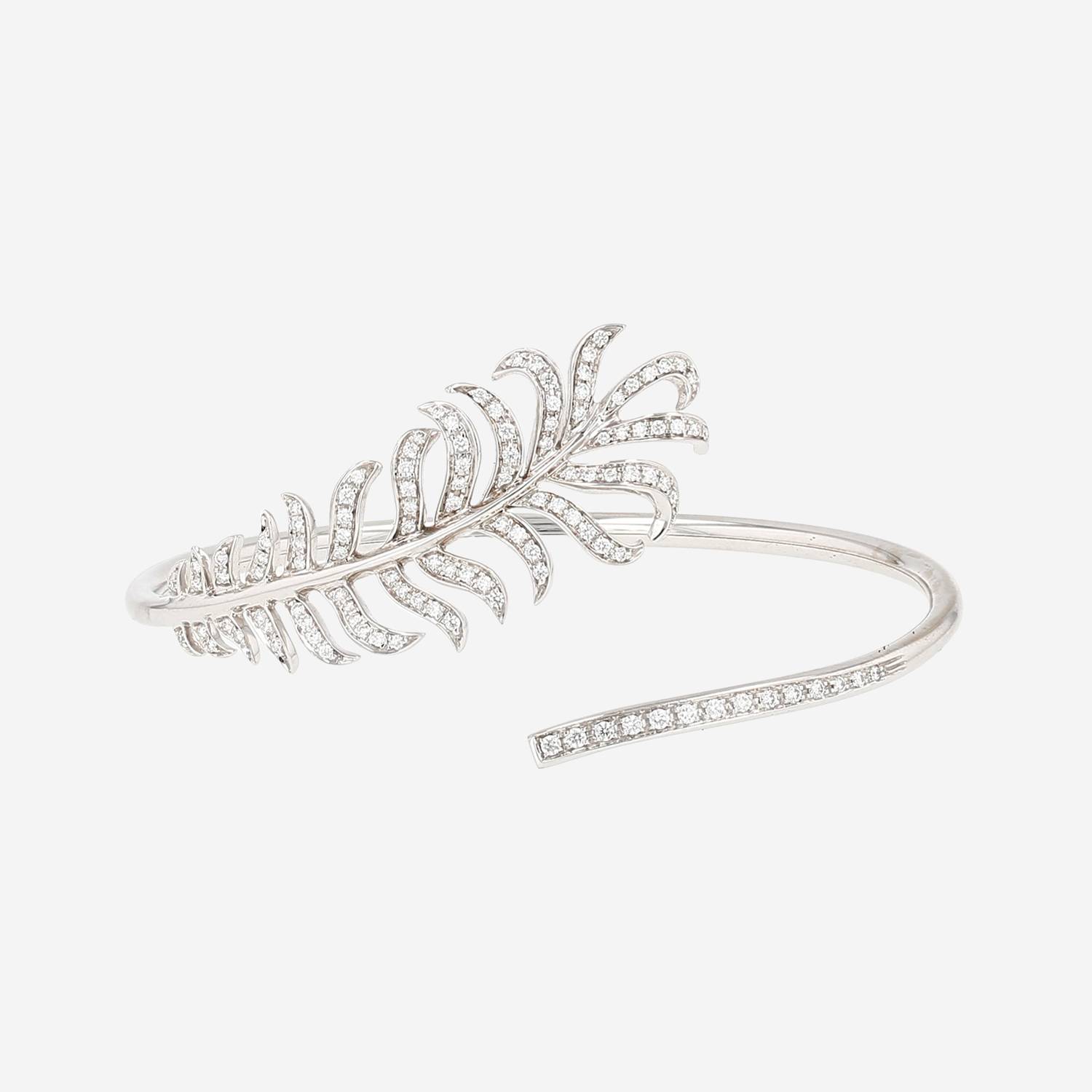 Bracelet Chanel Plume de Chanel en or blanc et diamants Bracelet Chanel Plume de Chanel en or blanc et diamants