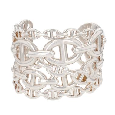 Bracciale Hermès Chaîne d'Ancre enchainée modello grande in argento