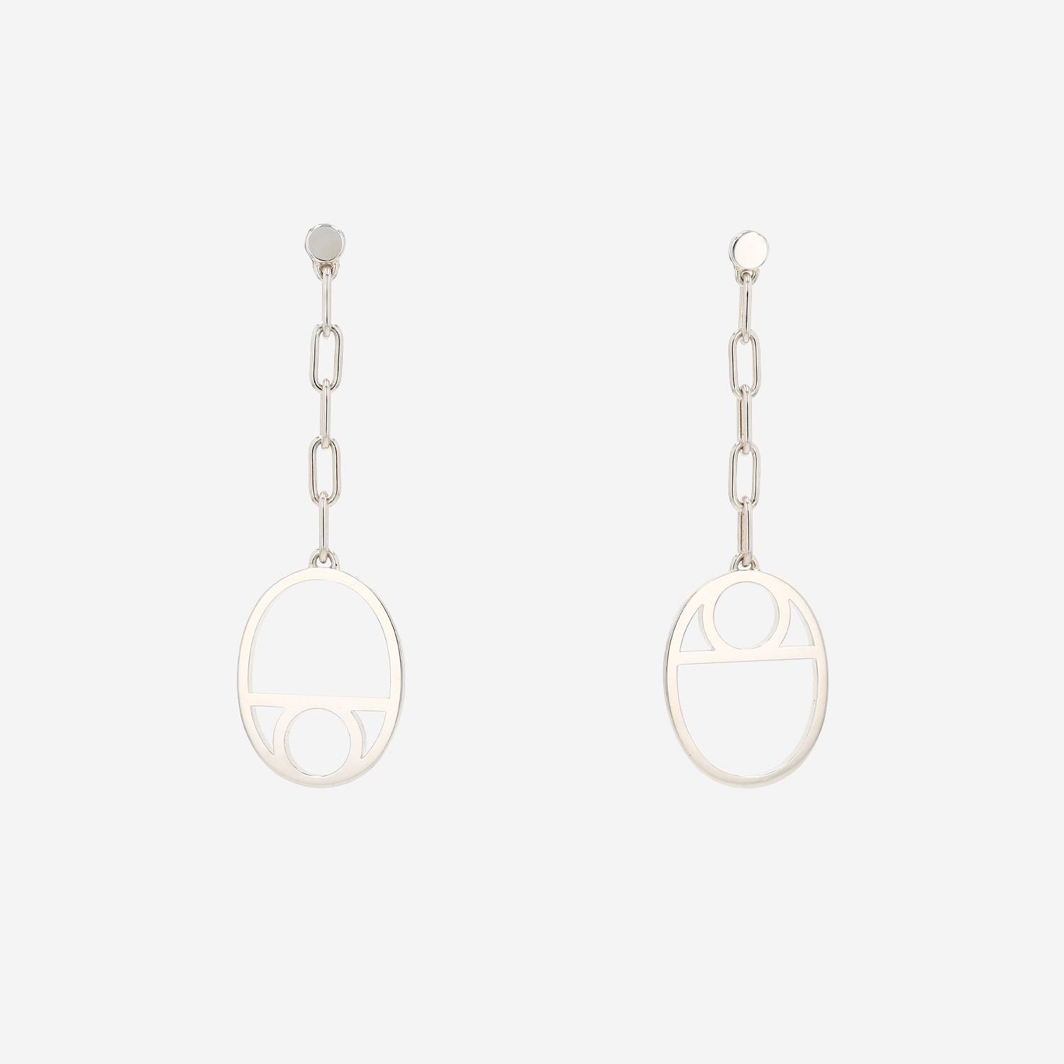 Orecchini Hermès Chaîne d'Ancre Game in argento