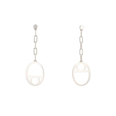 Hermès Chaîne d'Ancre Game earrings in silver