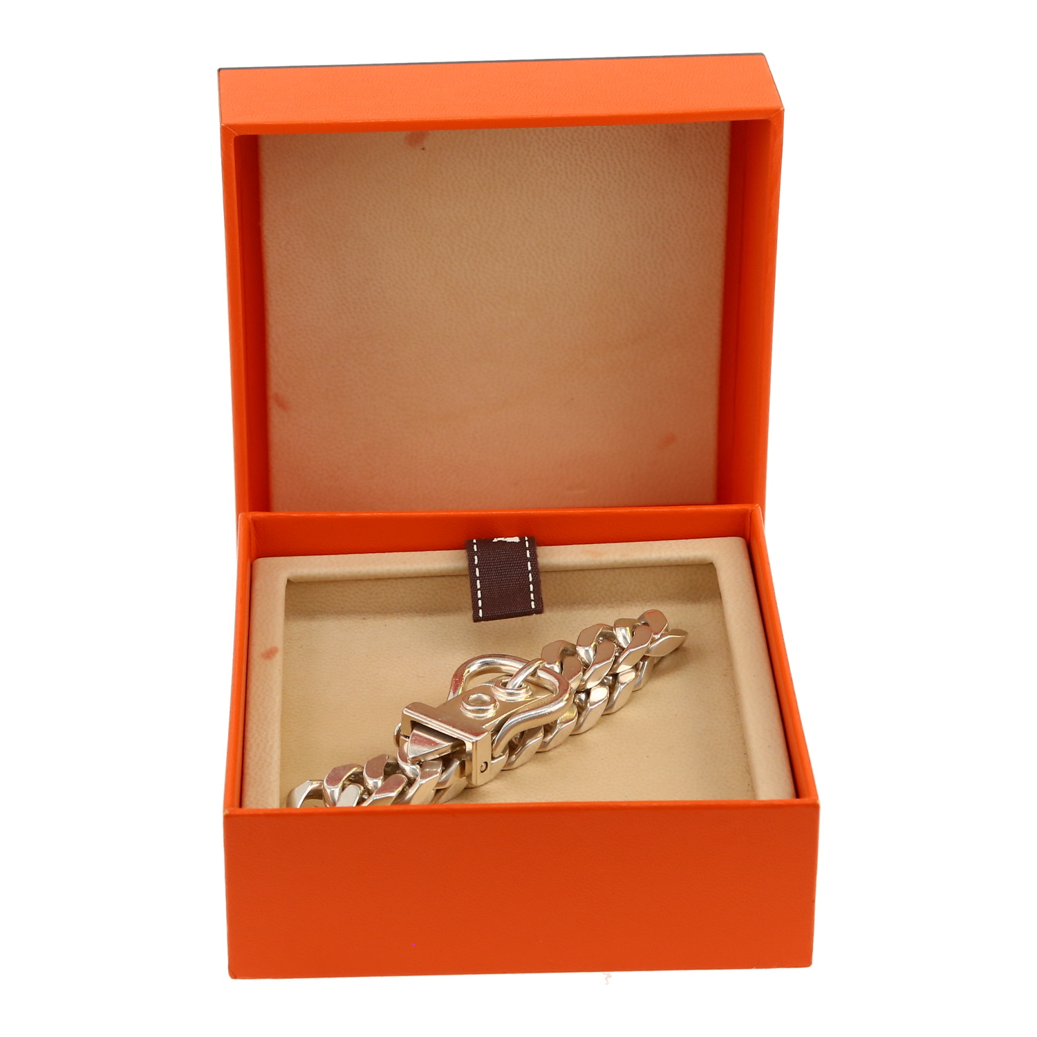 Brazalete Hermès Boucle Sellier de plata - Detail D2