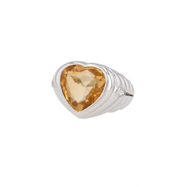 Bague Repossi  en or blanc, citrine et diamants