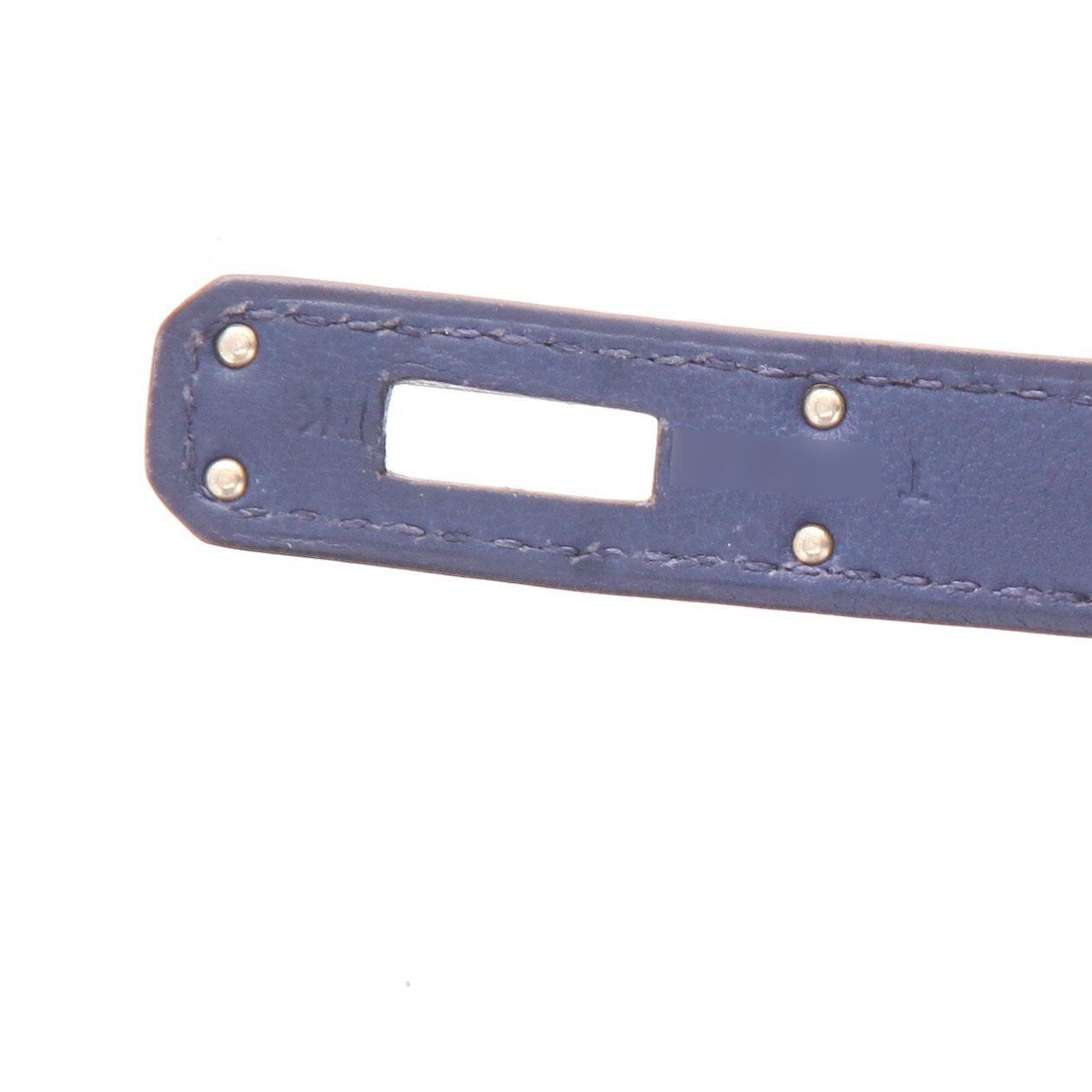 Hermès  Kelly Cut pouch  in blue epsom leather - Detail D4