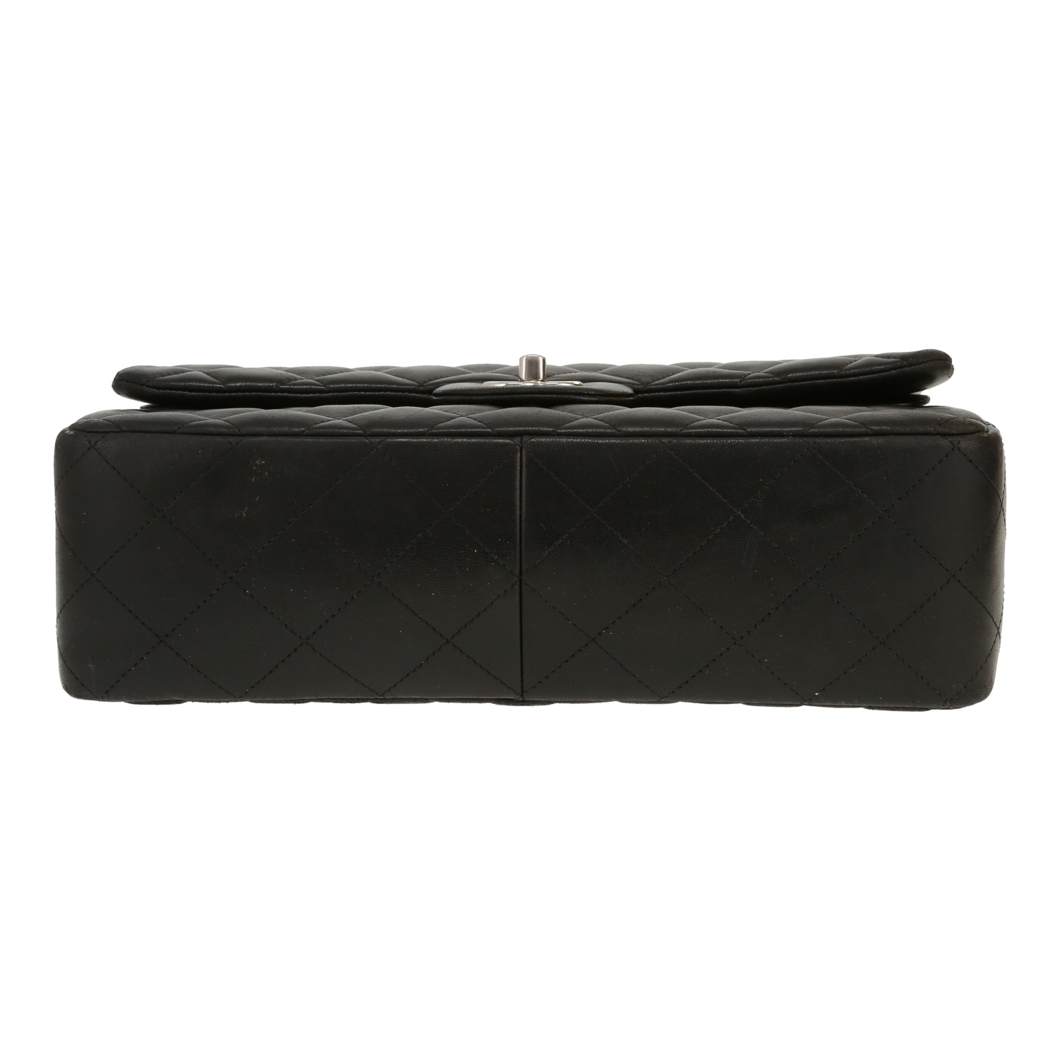 Bolso bandolera Chanel  Timeless Jumbo en cuero acolchado negro - Detail D1