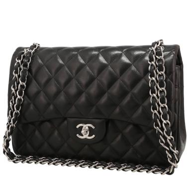 Sac bandoulière Chanel  Timeless Jumbo en cuir matelassé noir