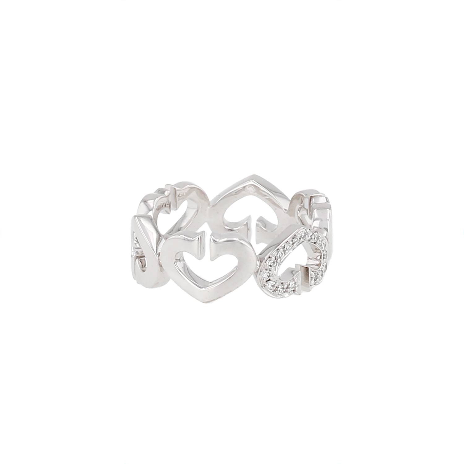 Bague Cartier Cœur Diamants Or Blanc Occasion
