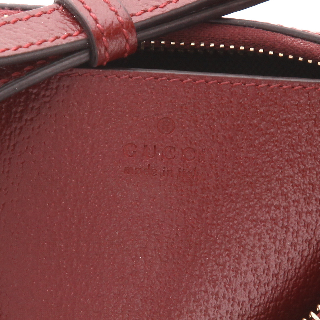 Bolso de mano Gucci  Ophidia en tejido "sûpreme GG" beige y cuero color burdeos - Detail D2