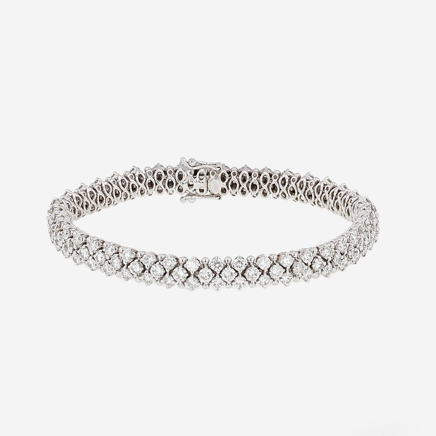 Vintage  bracelet in white gold and diamonds