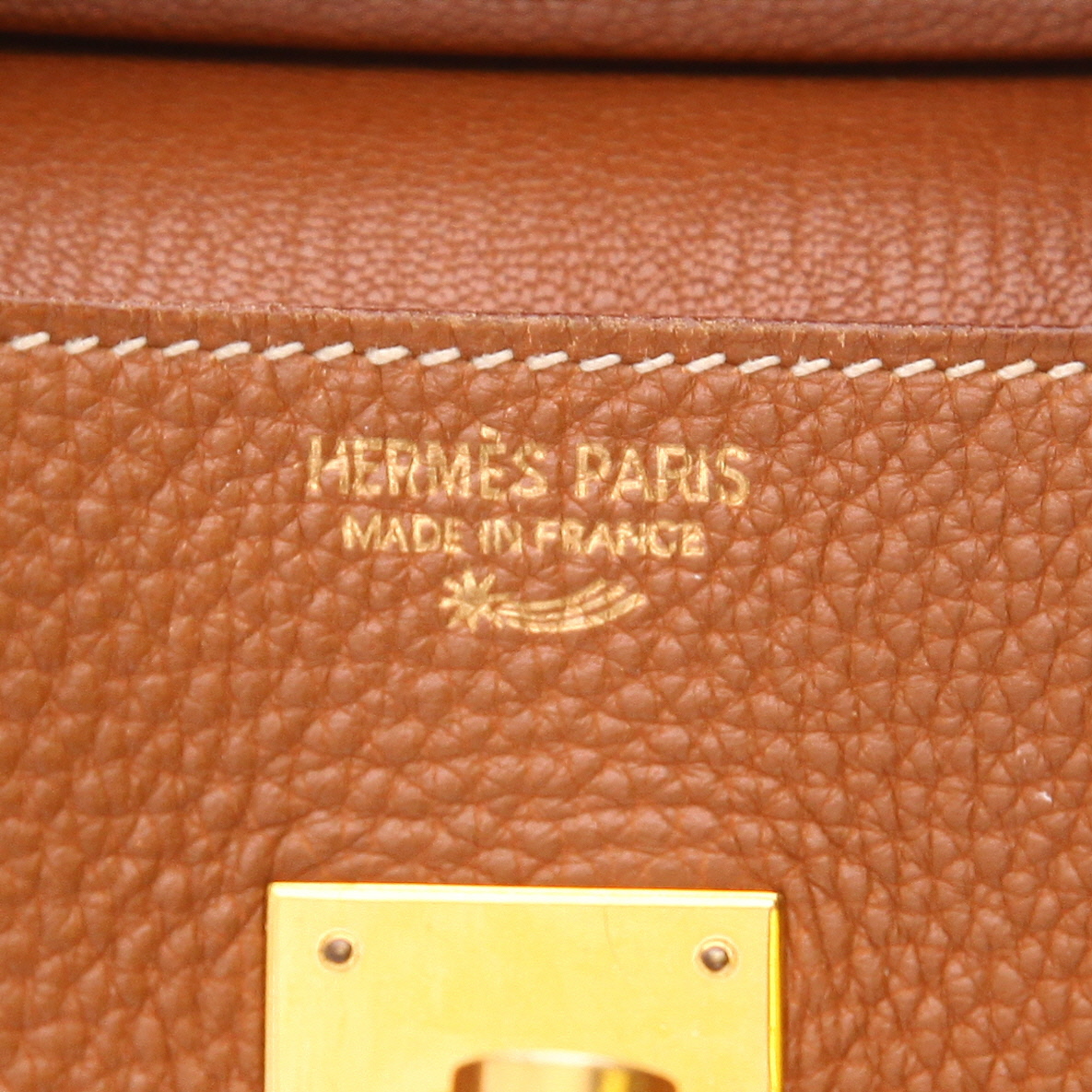 Borsa Hermès  Birkin 35 cm in pelle togo gold - Detail D2