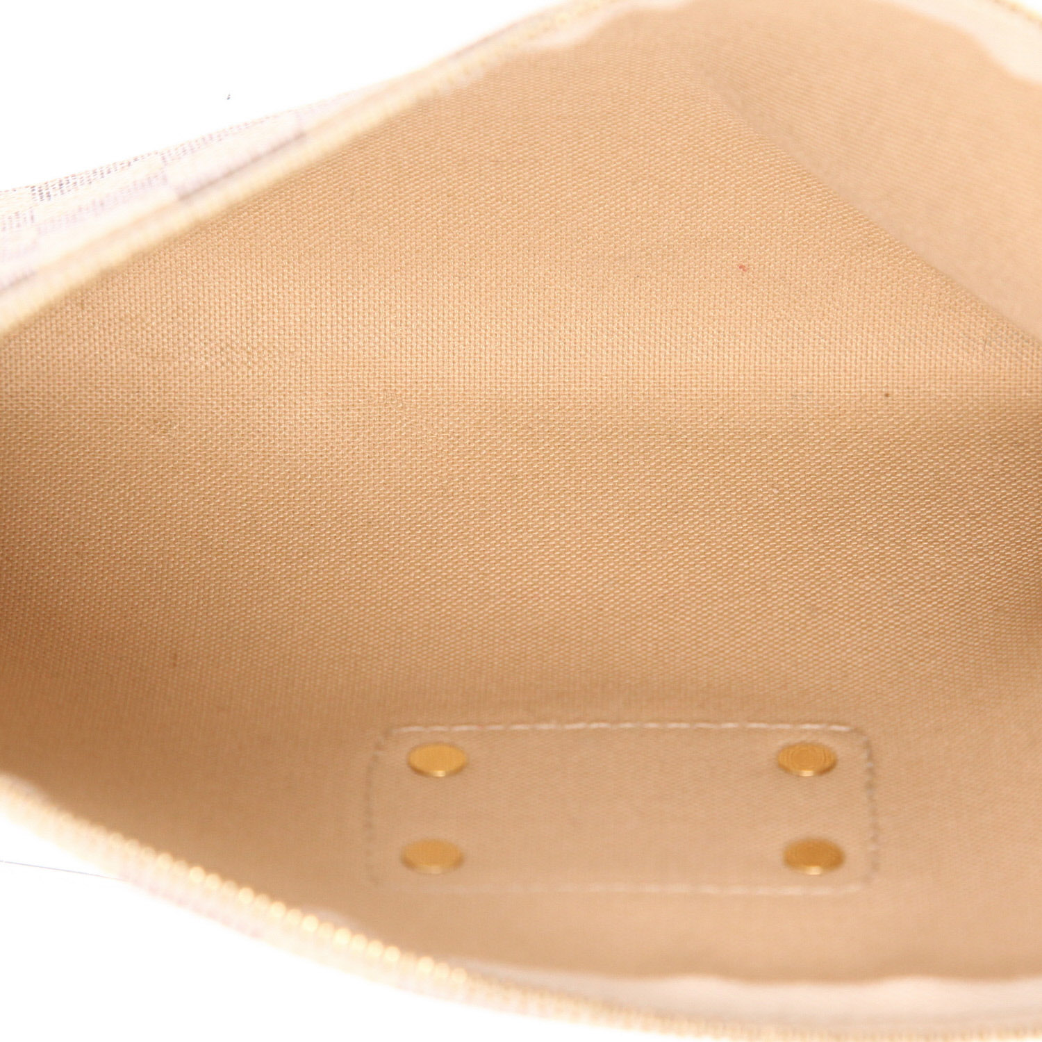 Sac bandoulière Louis Vuitton  Eva en toile damier azur et cuir naturel - Detail D3