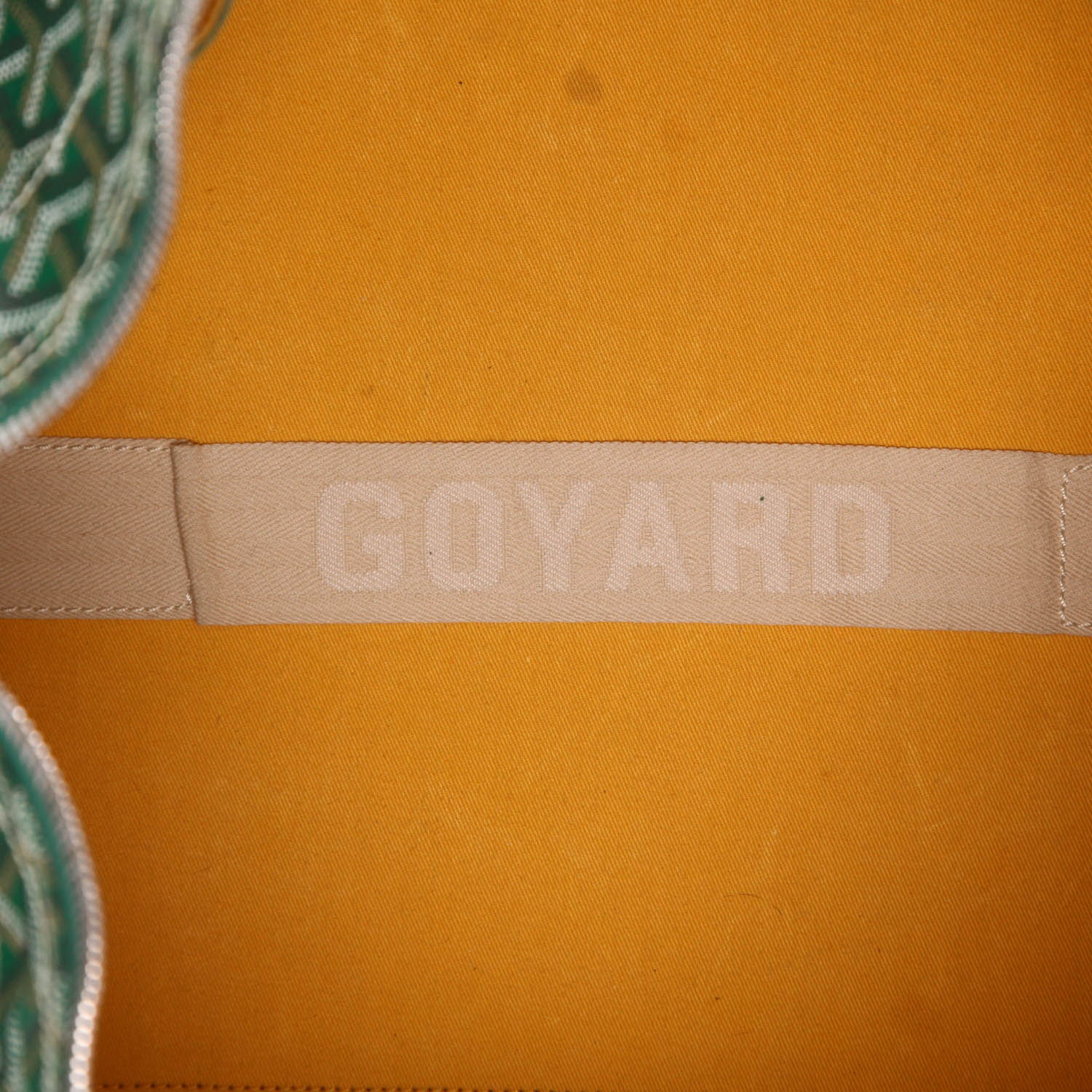 Goyard  Boeing 55 travel bag  in green Goyard canvas  and green leather - Detail D3