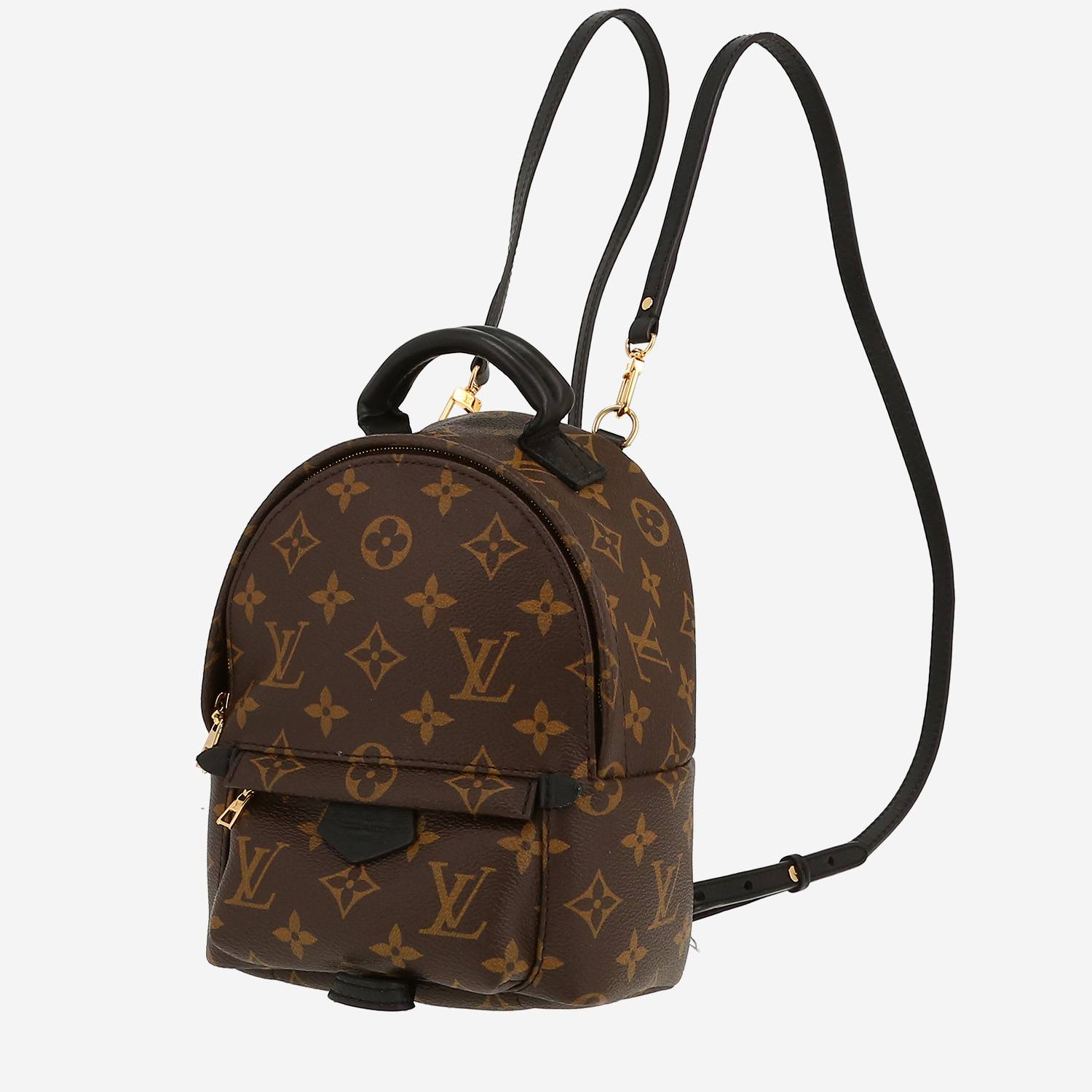 Mochila Louis Vuitton  Palm Springs Backpack Mini en lona Monogram marrón y cuero negro