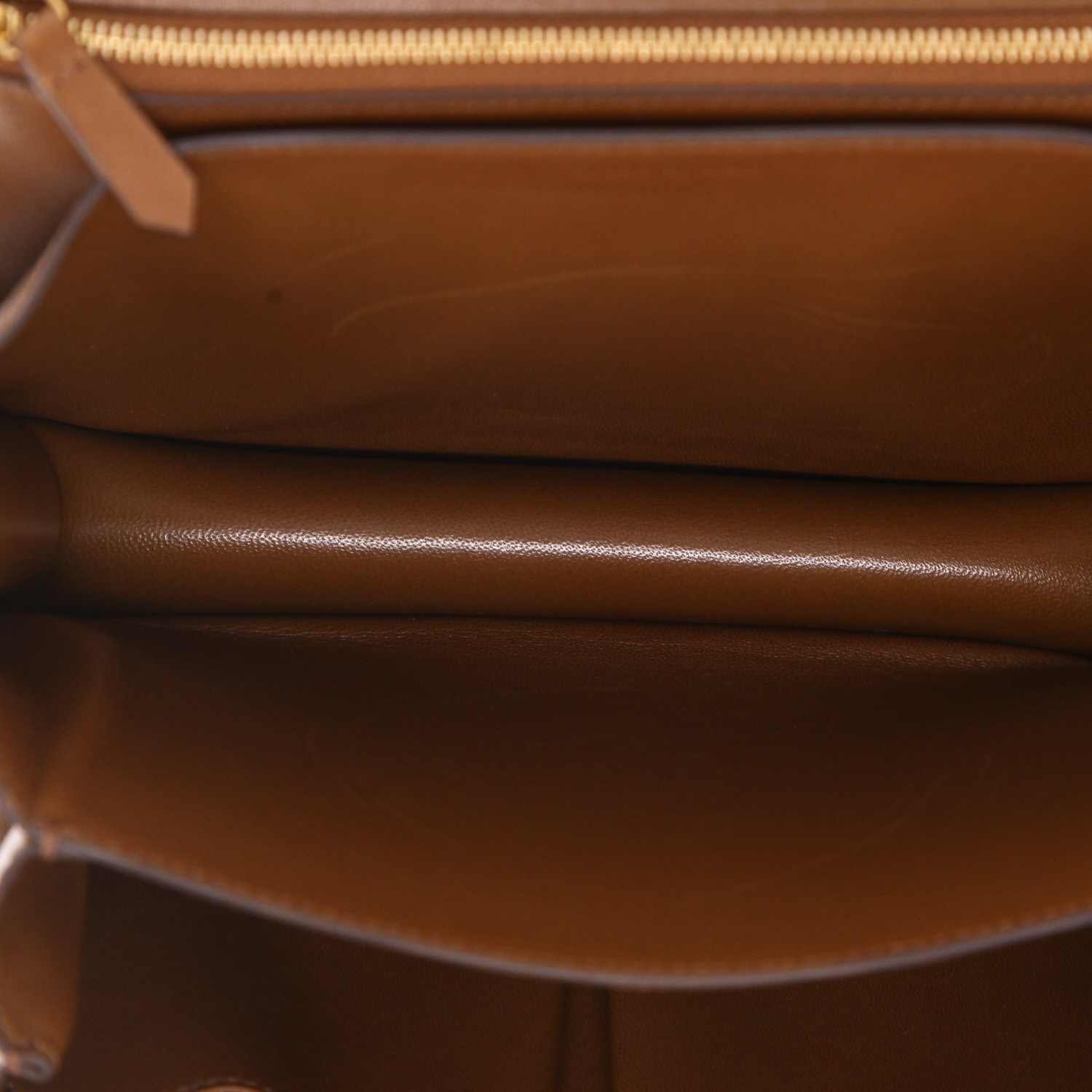 Sac à main Celine  Classic Box en cuir marron - Detail D3