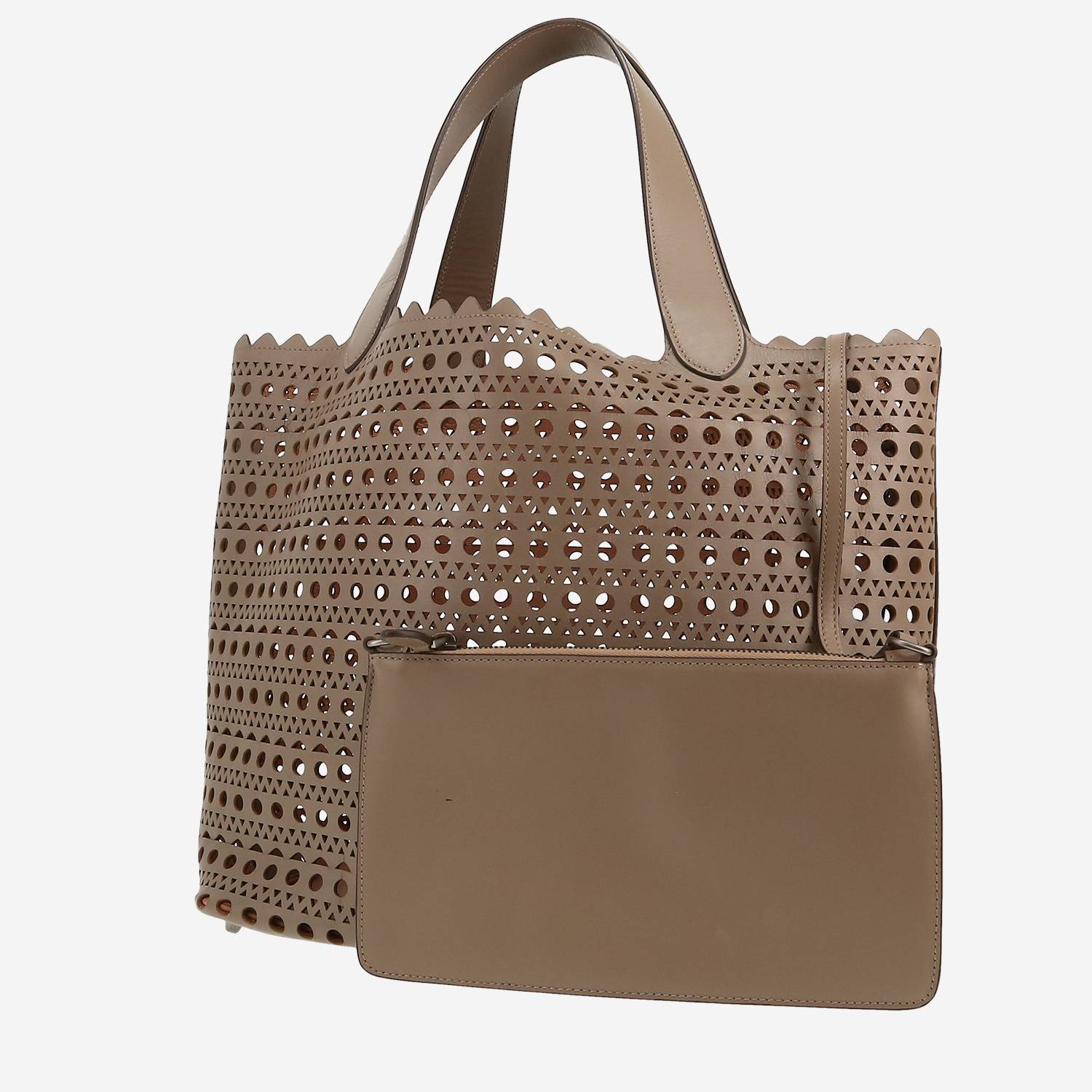 Borsa Alaïa   in pelle color talpa