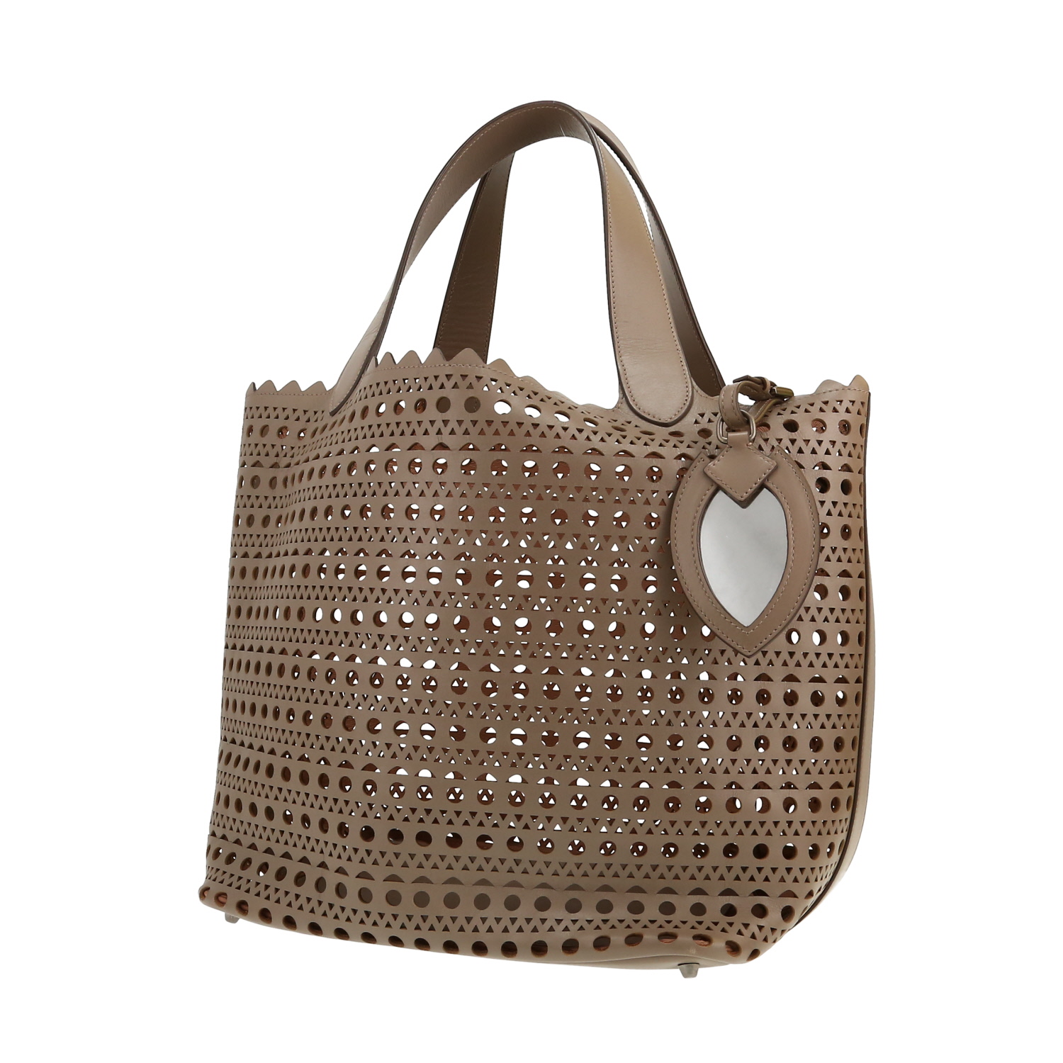 Sac à main Alaïa   en cuir taupe - Detail D4